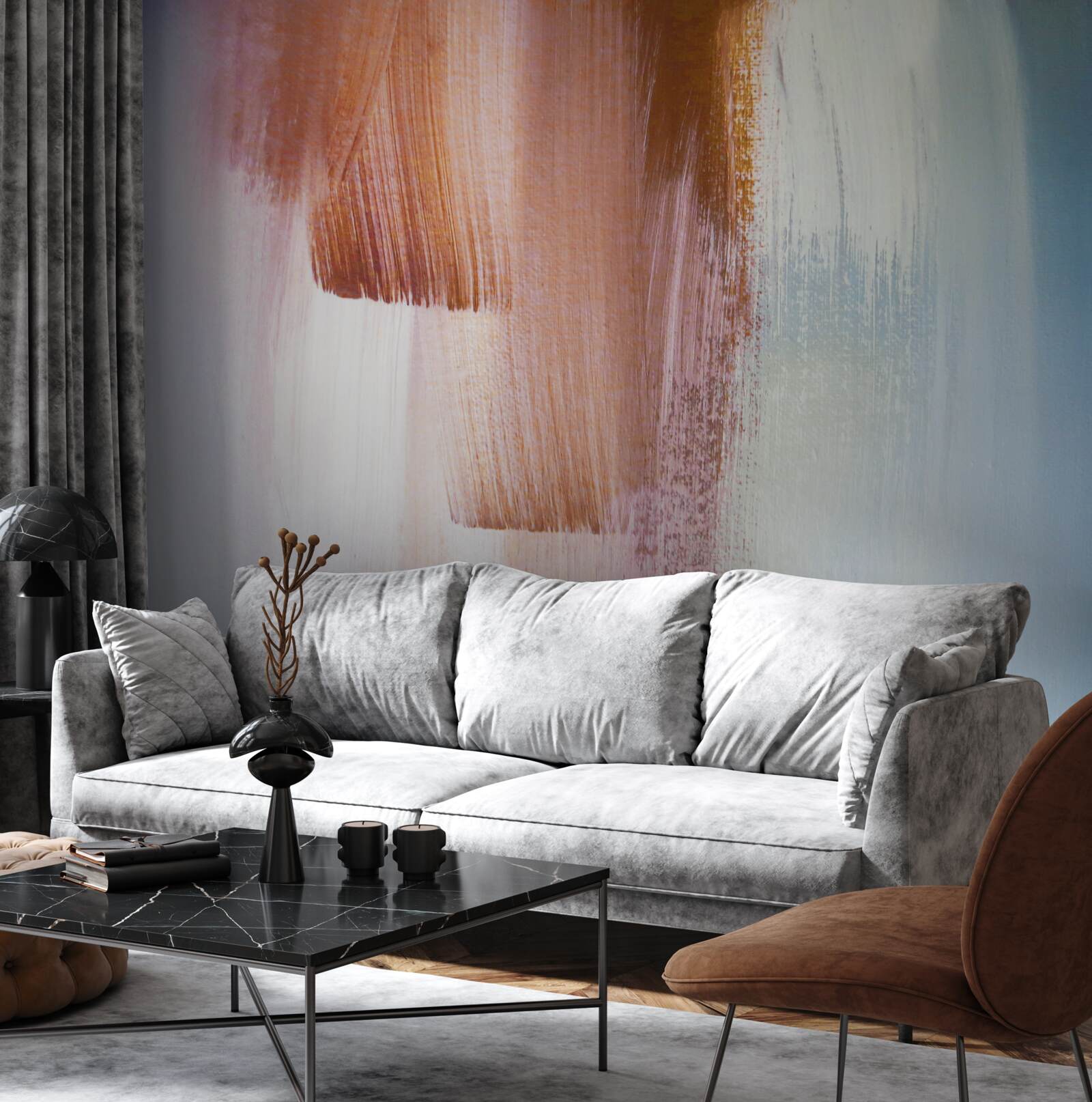 Fototapet tușe abstracte colorate