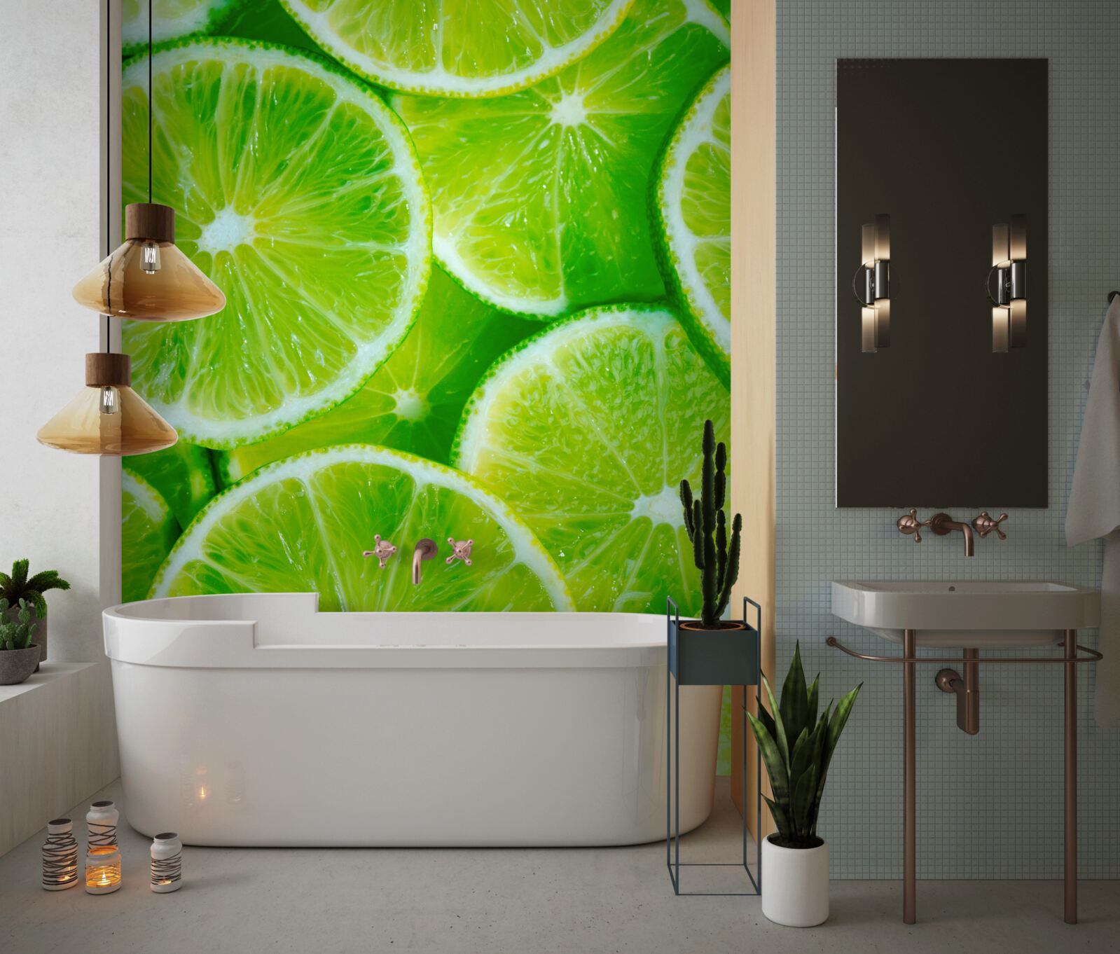 Fototapet se taie lămâia în felii rotunde subțiri