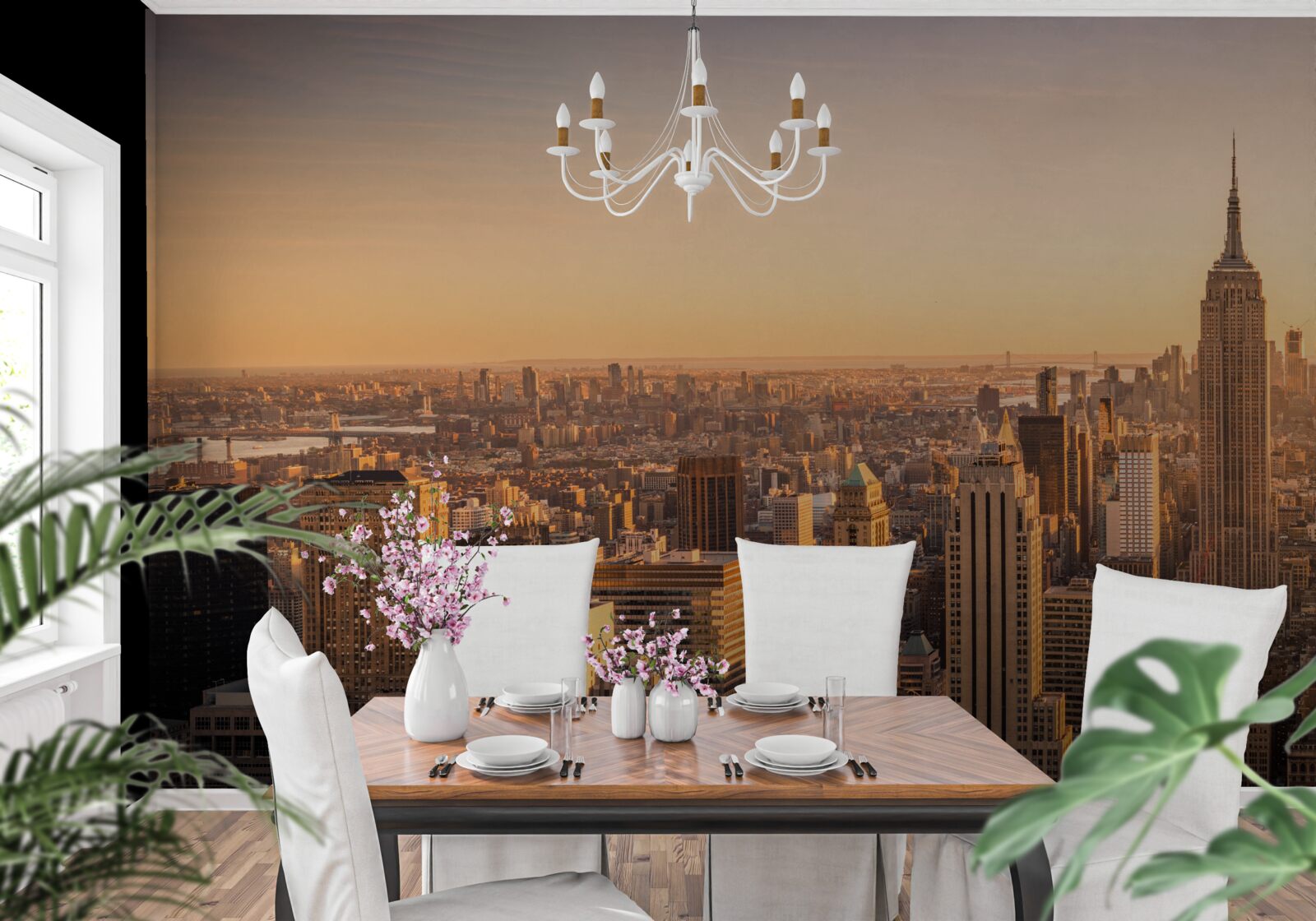 Fototapet Zori peste New York