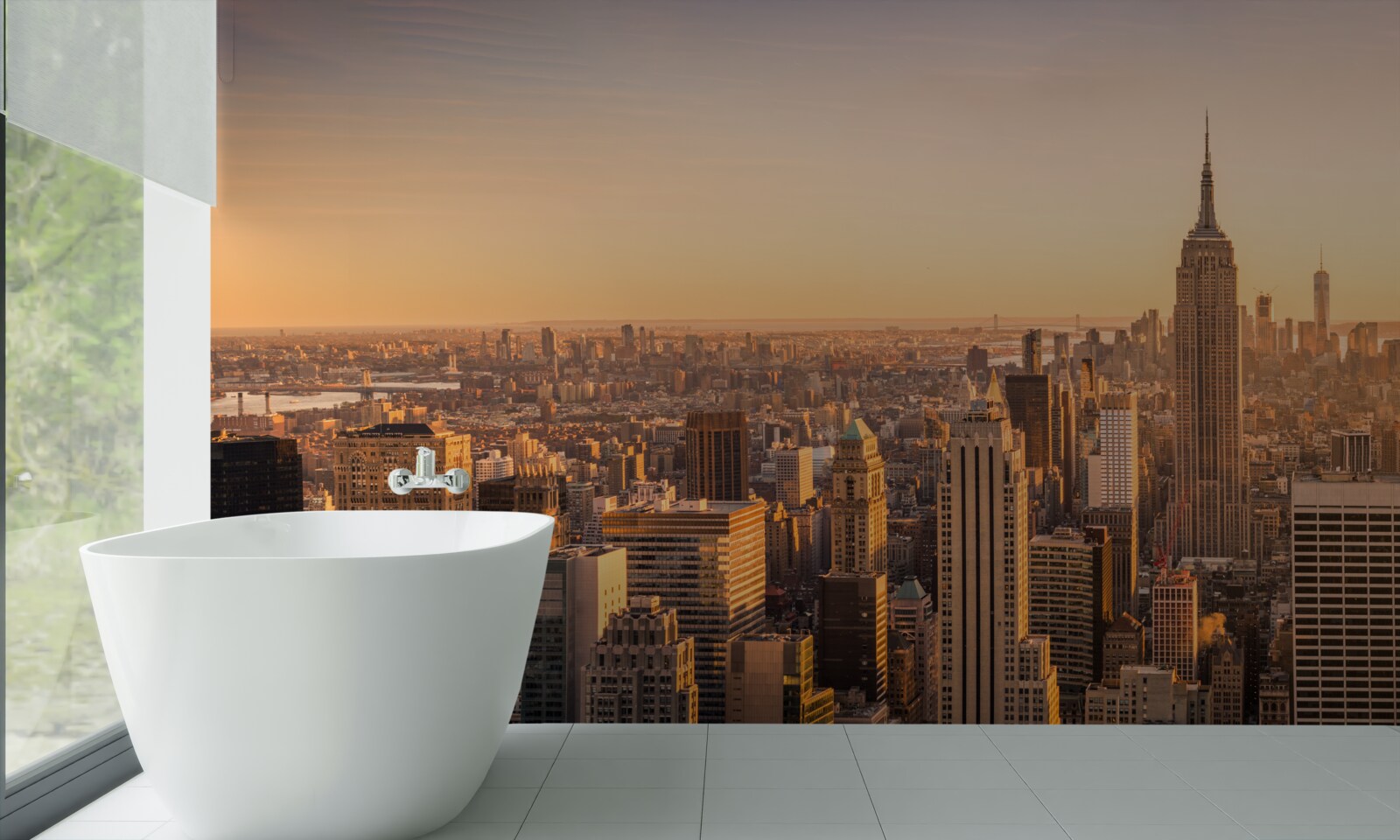 Fototapet Zori peste New York