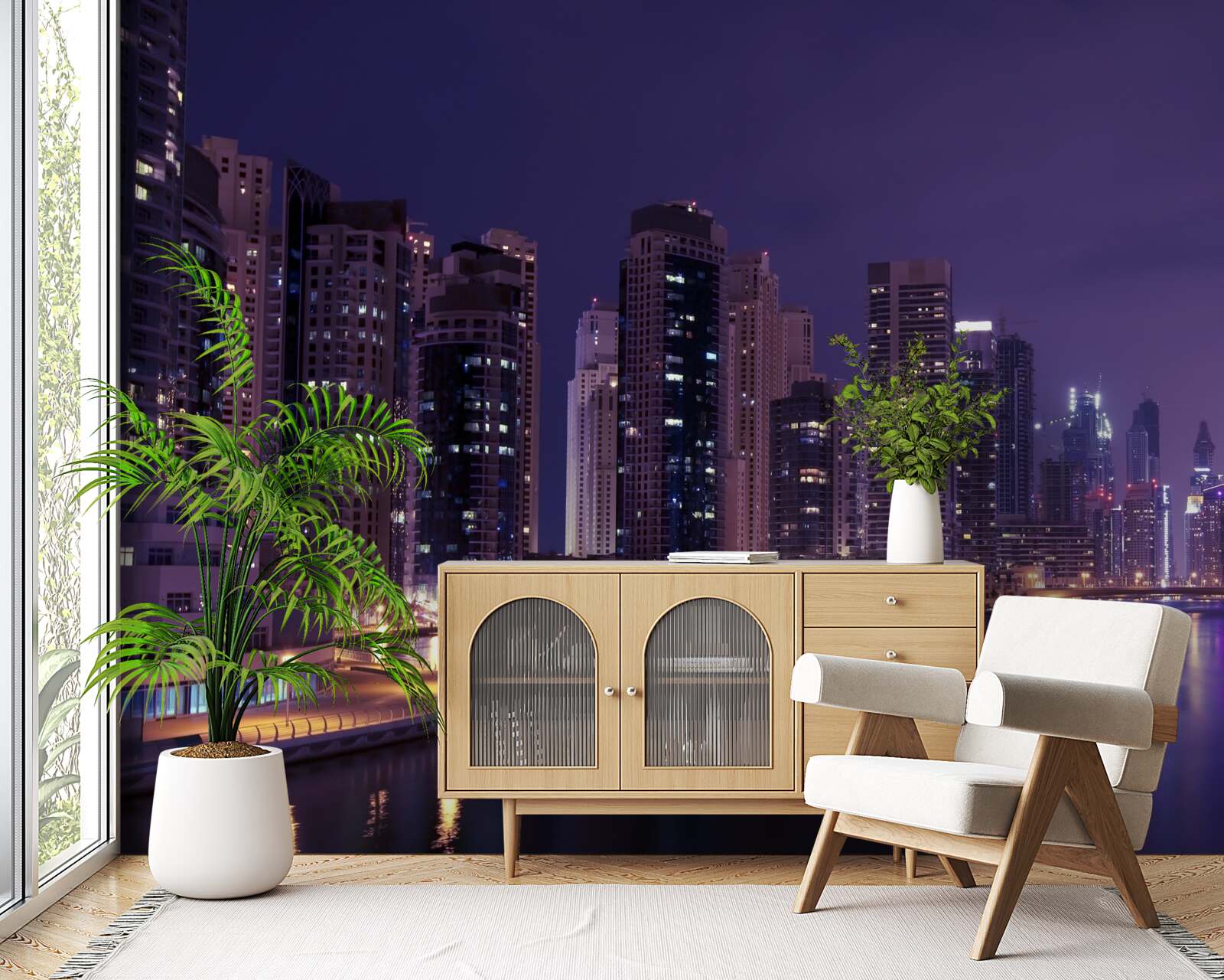 Fototapet zgârie-norii din chicago noaptea