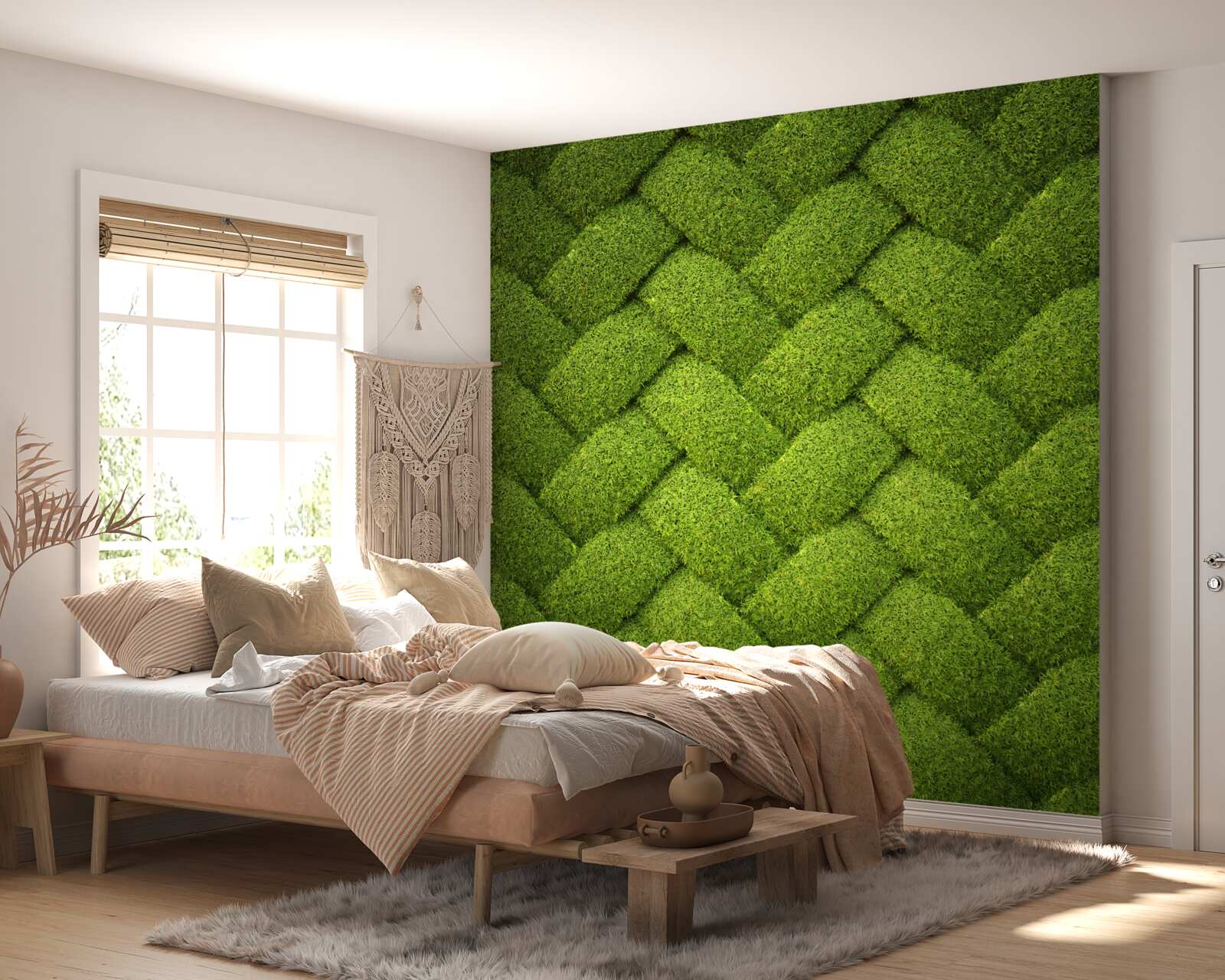 Fototapet blocarea peluzei verzi