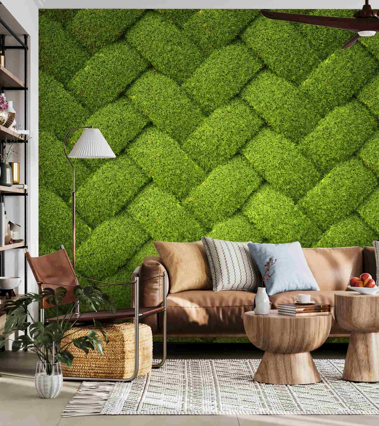 Fototapet blocarea peluzei verzi