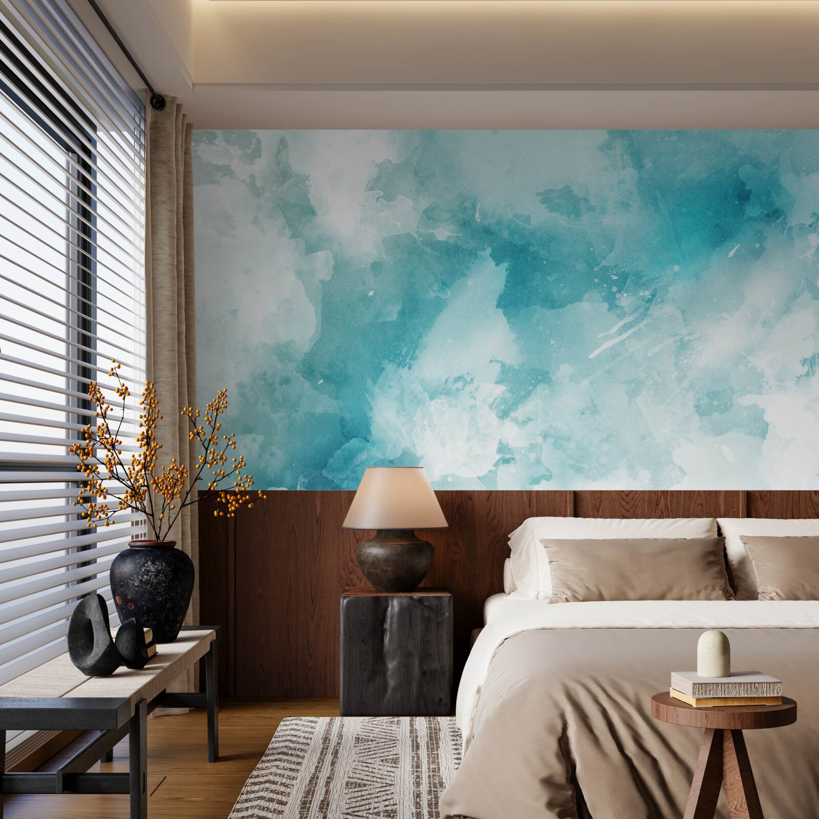 Fototapet marmură albă cu nuanță albastră