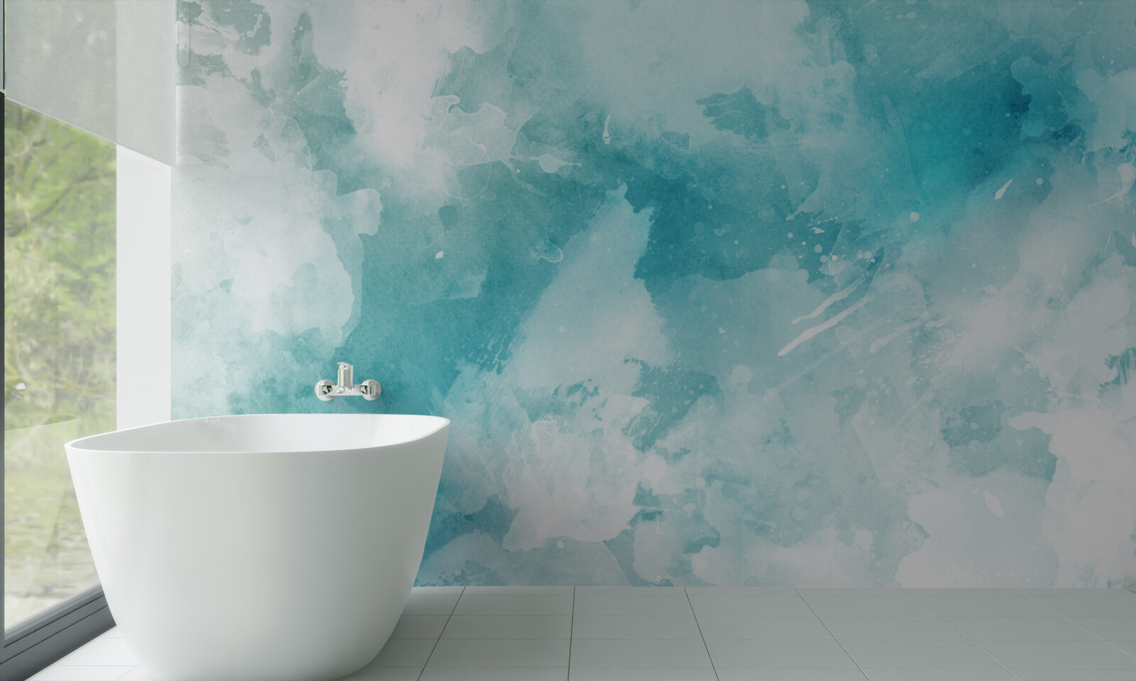 Fototapet marmură albă cu nuanță albastră