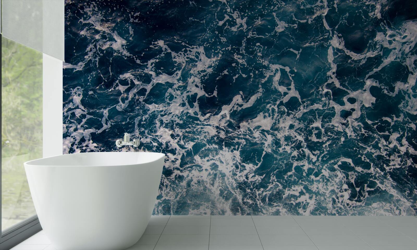 Fototapet valuri uriașe de culoare azurie