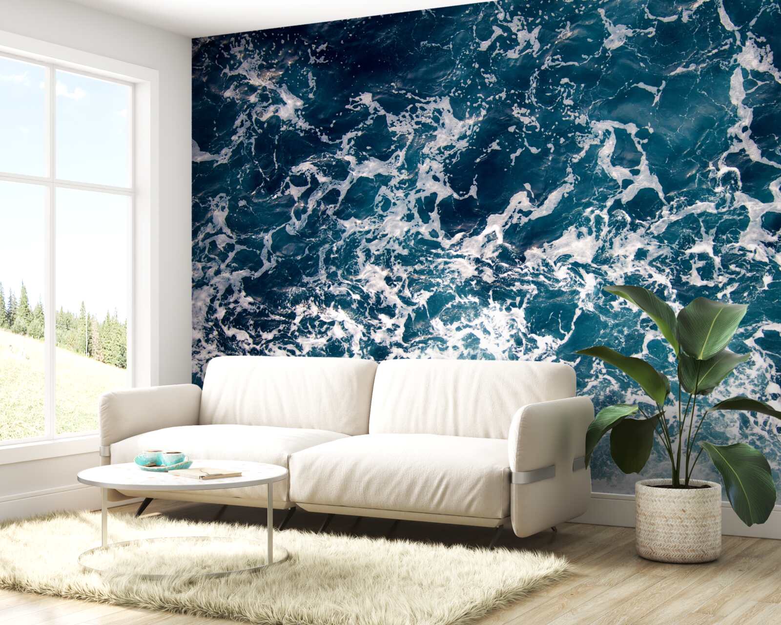 Fototapet valuri uriașe de culoare azurie