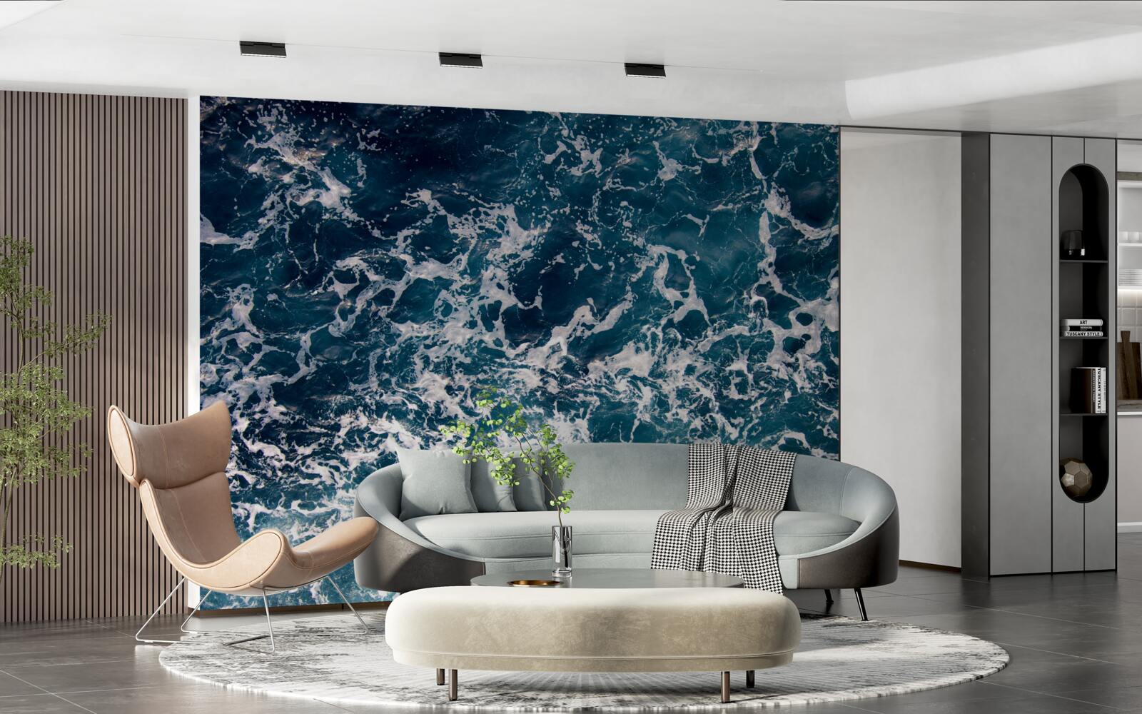 Fototapet valuri uriașe de culoare azurie