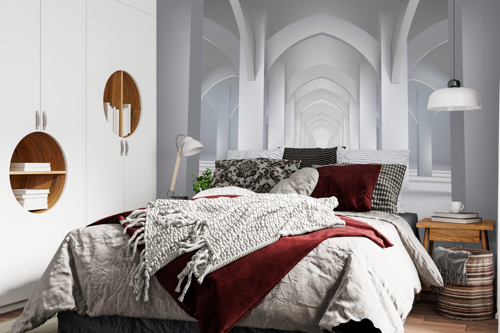 Fototapet arce de lumină în stil gotic