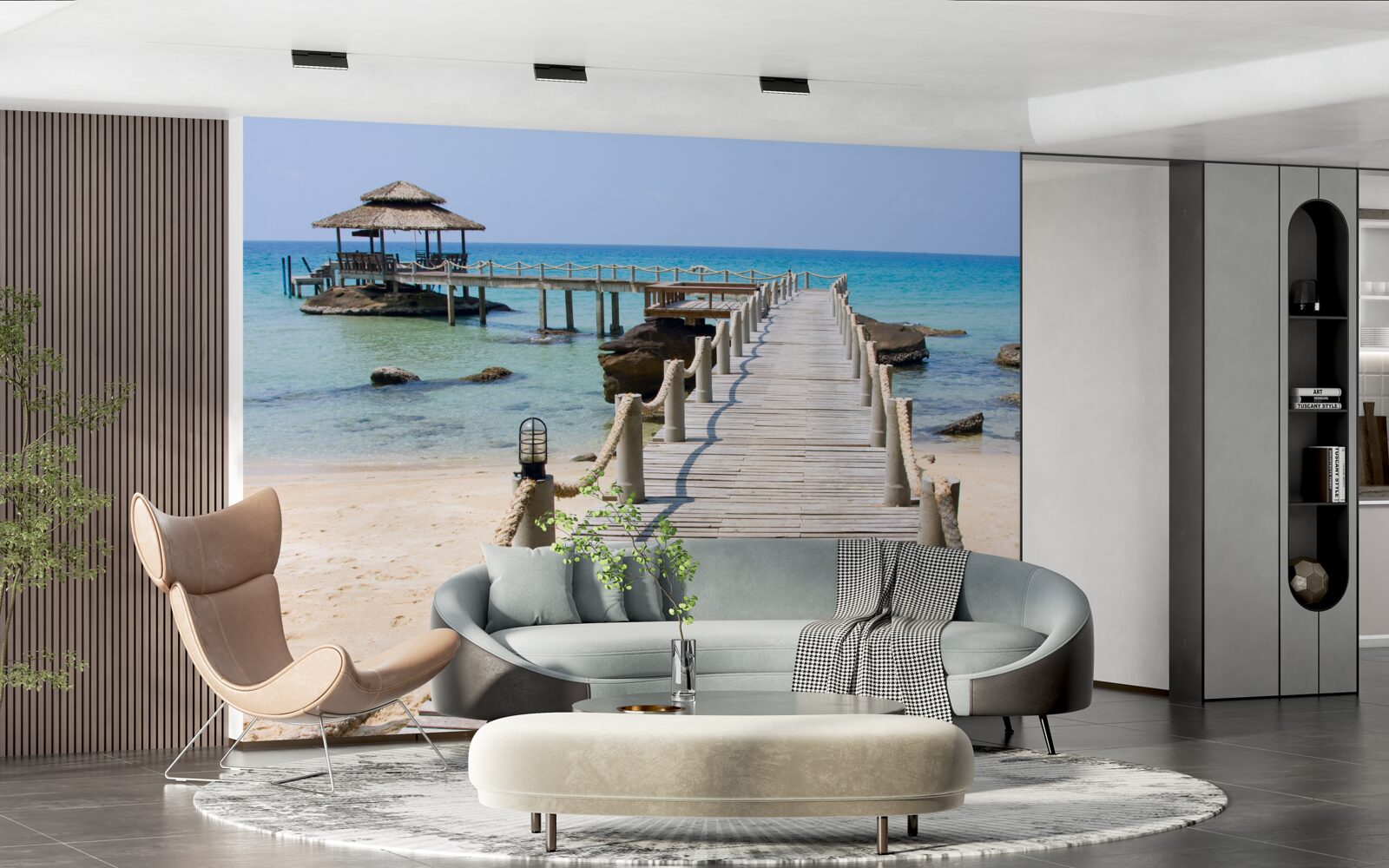 Fototapet chei de mare din lemn