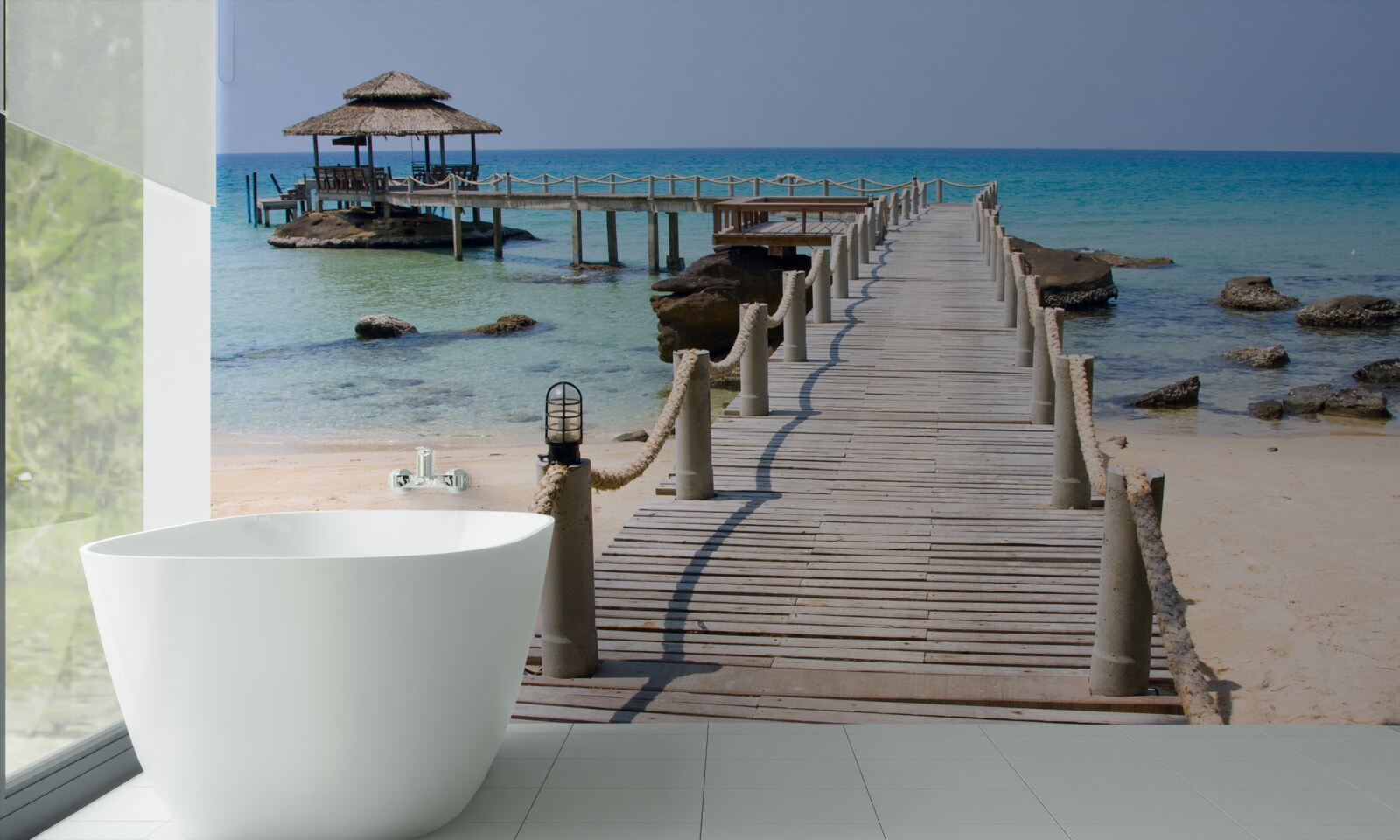 Fototapet chei de mare din lemn