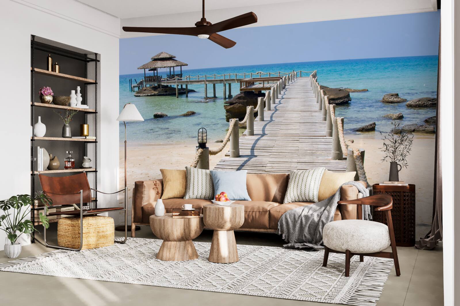 Fototapet chei de mare din lemn