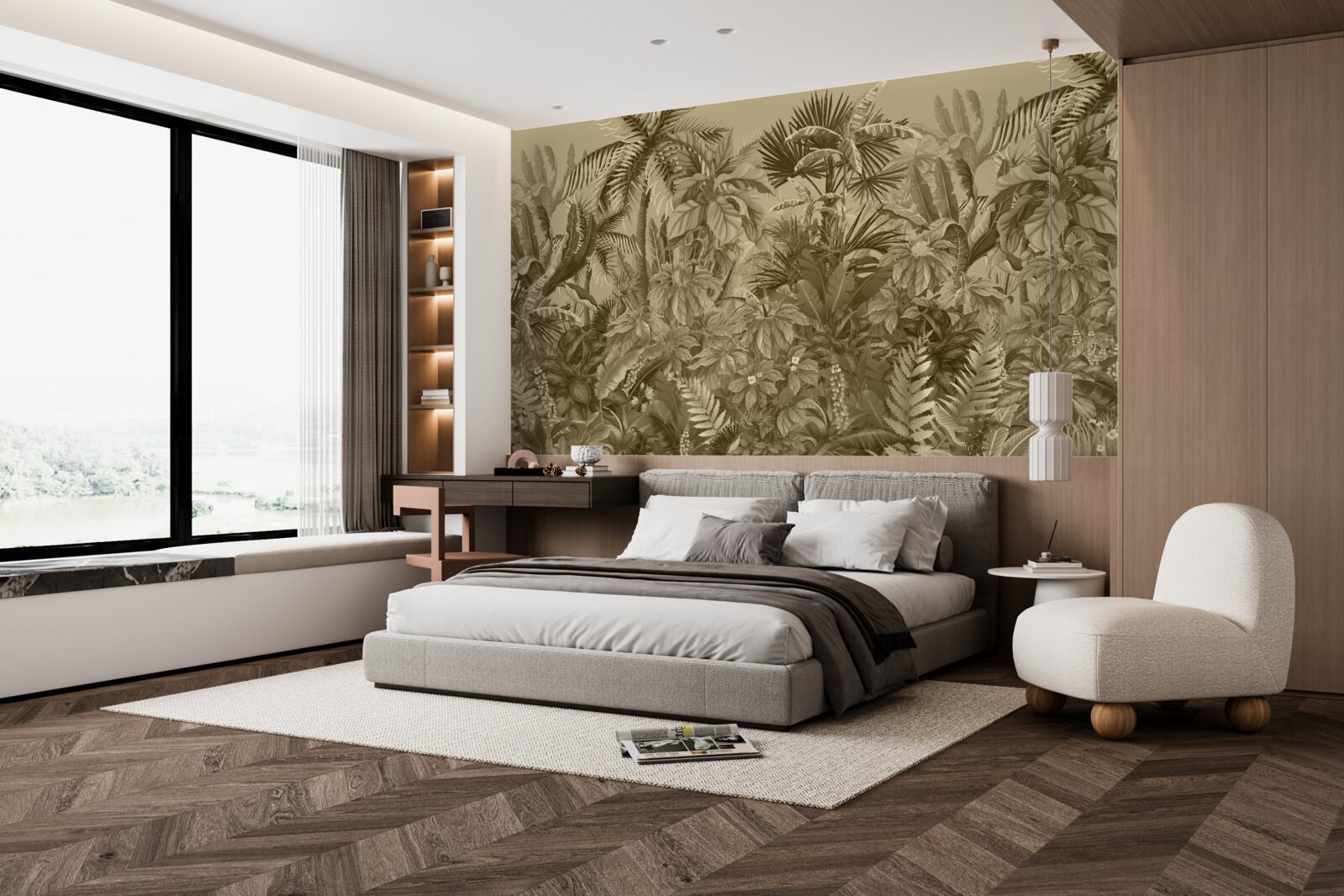 Fototapet sepia pădure tropicală