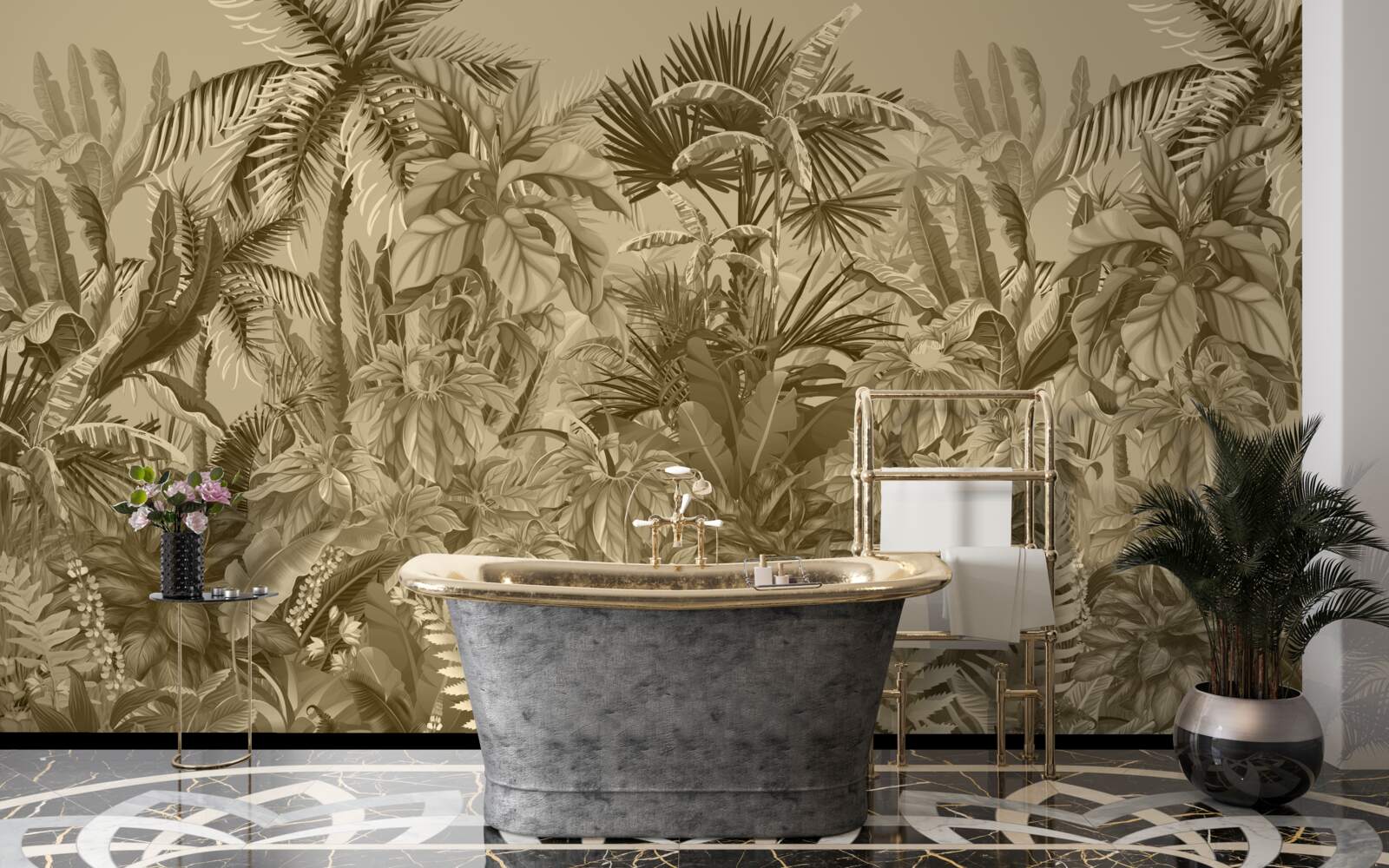 Fototapet sepia pădure tropicală