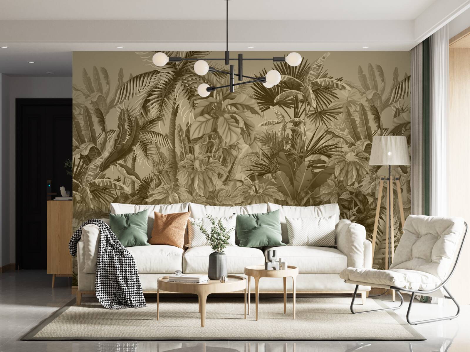 Fototapet sepia pădure tropicală