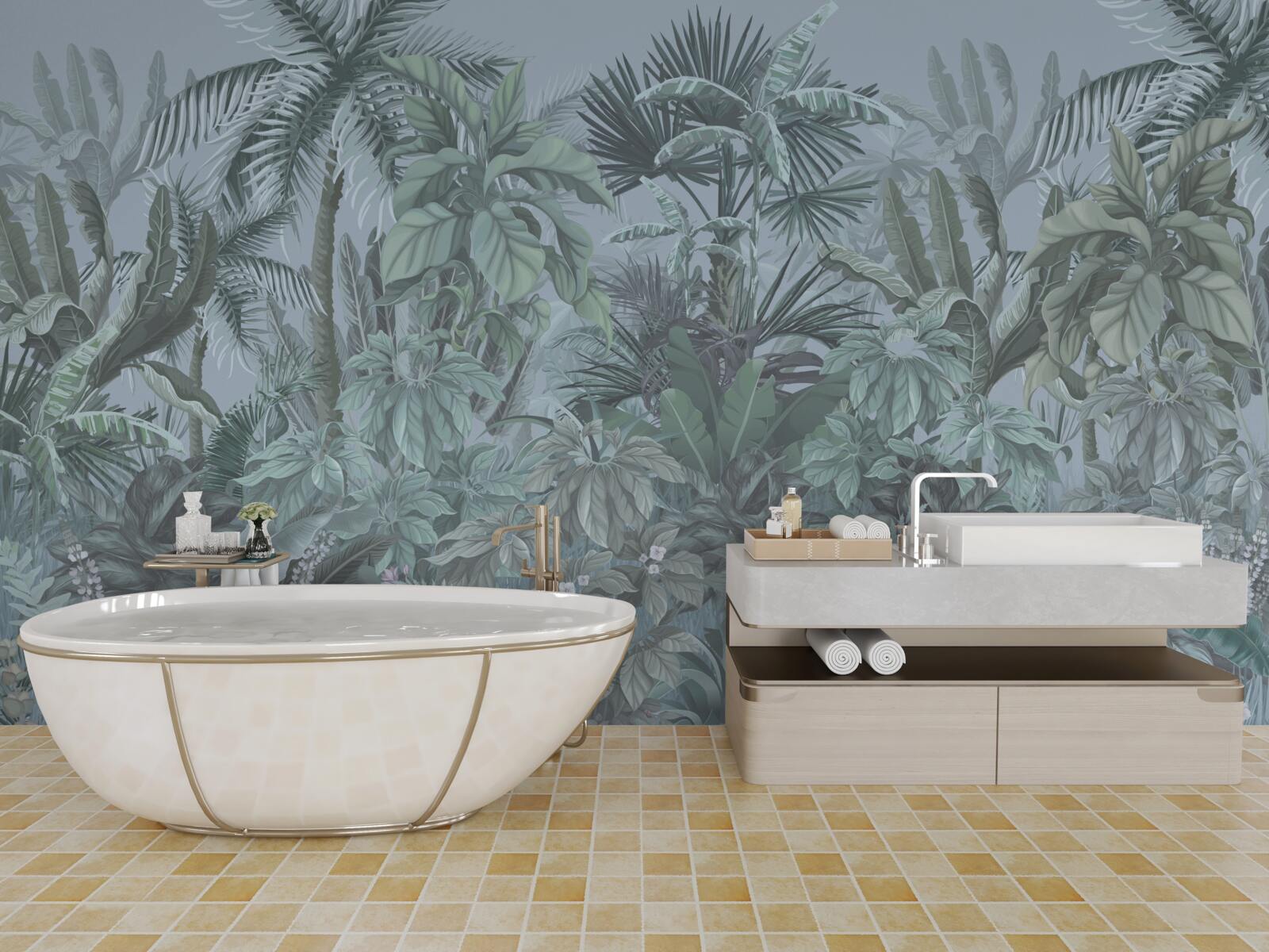 Fototapet întuneric în junglă