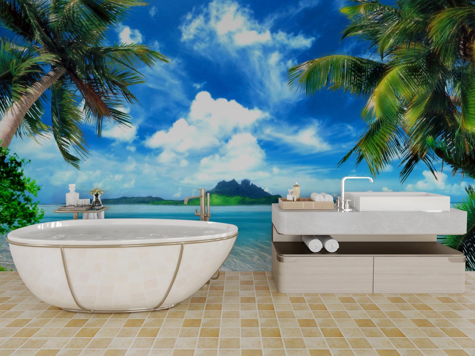 Fototapet paradis la tropice