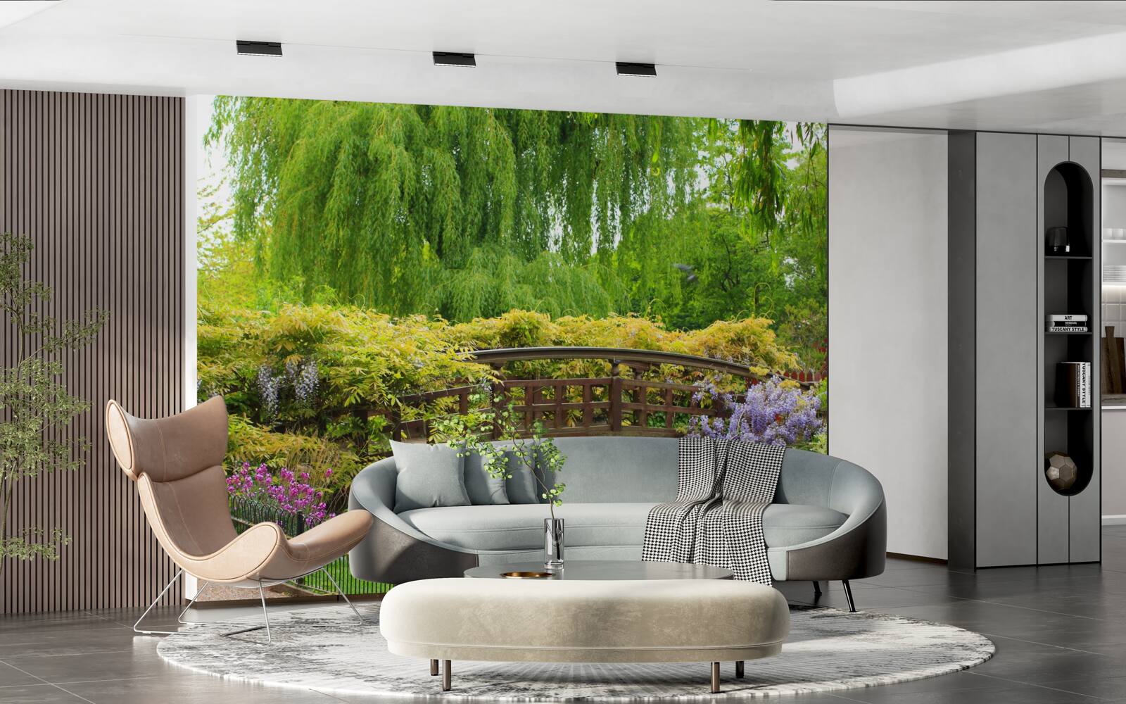 Fototapet panoramă uluitoare a podului peste râu