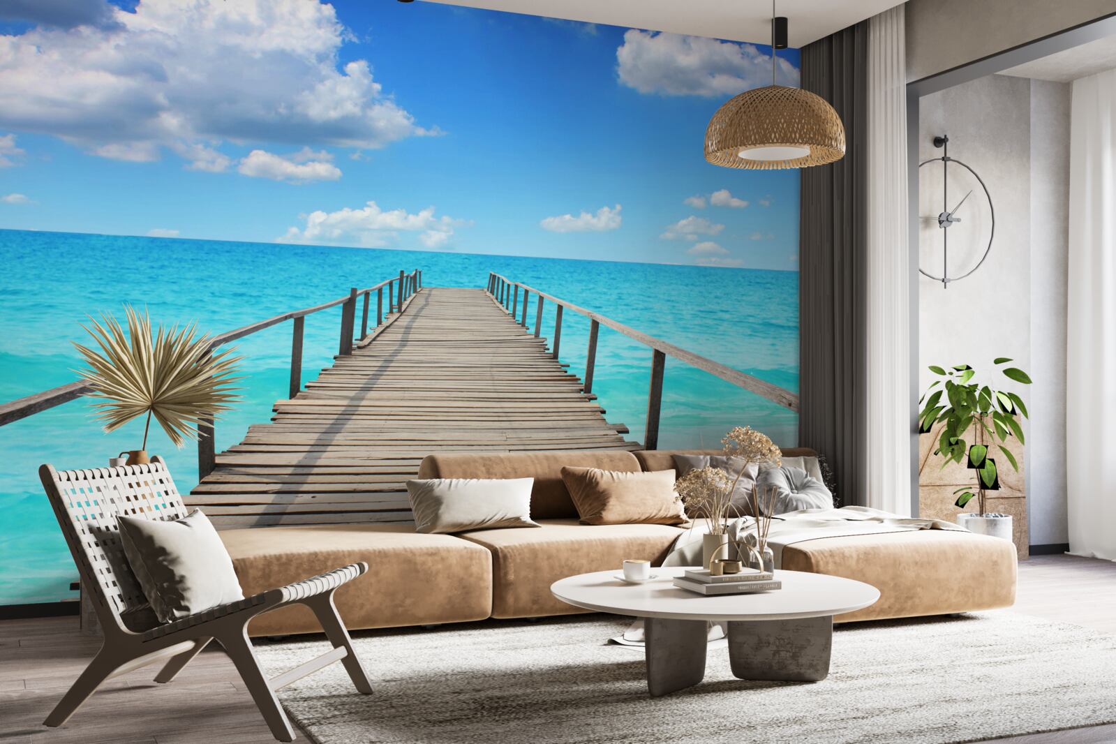 Fototapet căzând într-o mare nemărginită