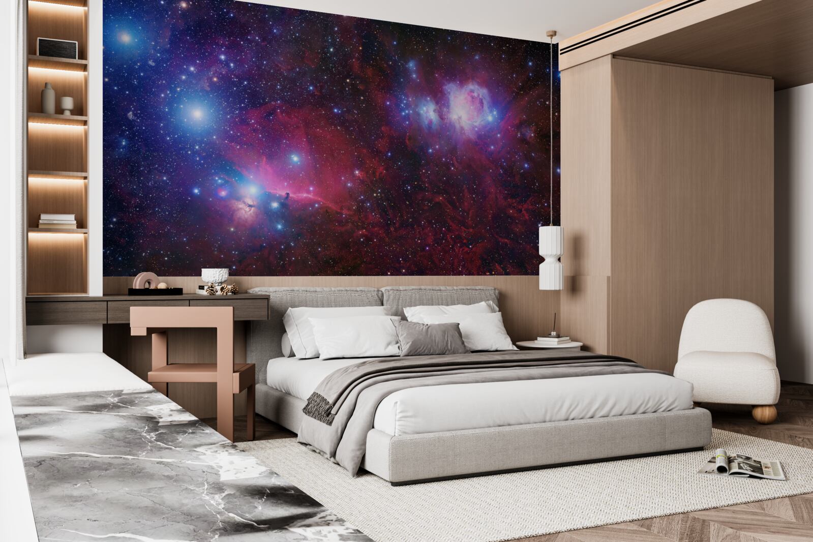 Fototapet un cer înstelat acoperit de noapte