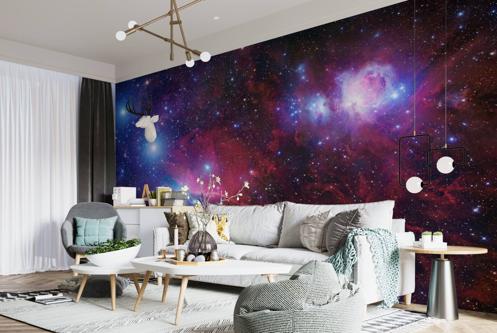 Fototapet un cer înstelat acoperit de noapte