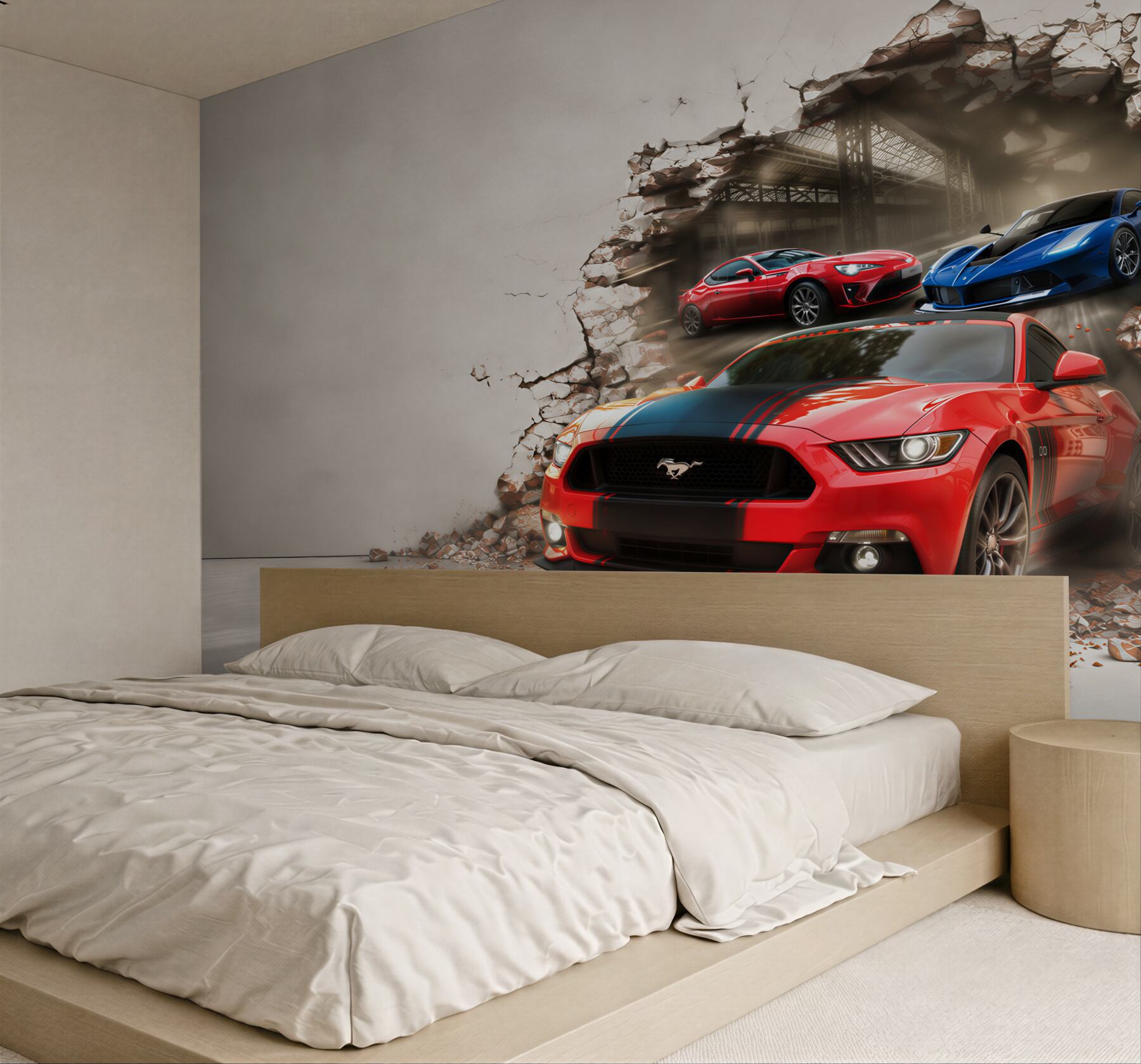Fototapeta mustang czerwony na ścianie