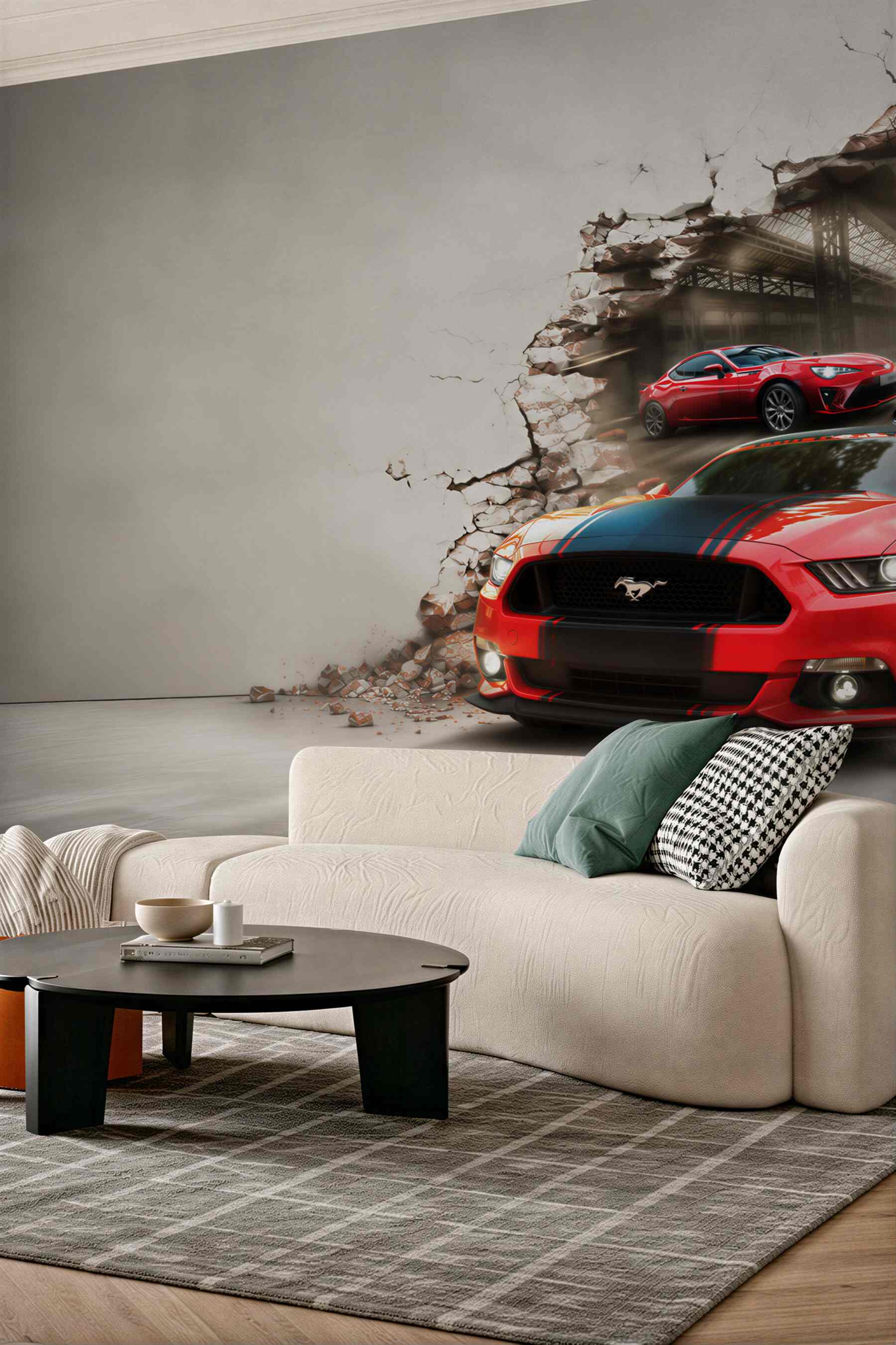 Fototapeta mustang czerwony na ścianie