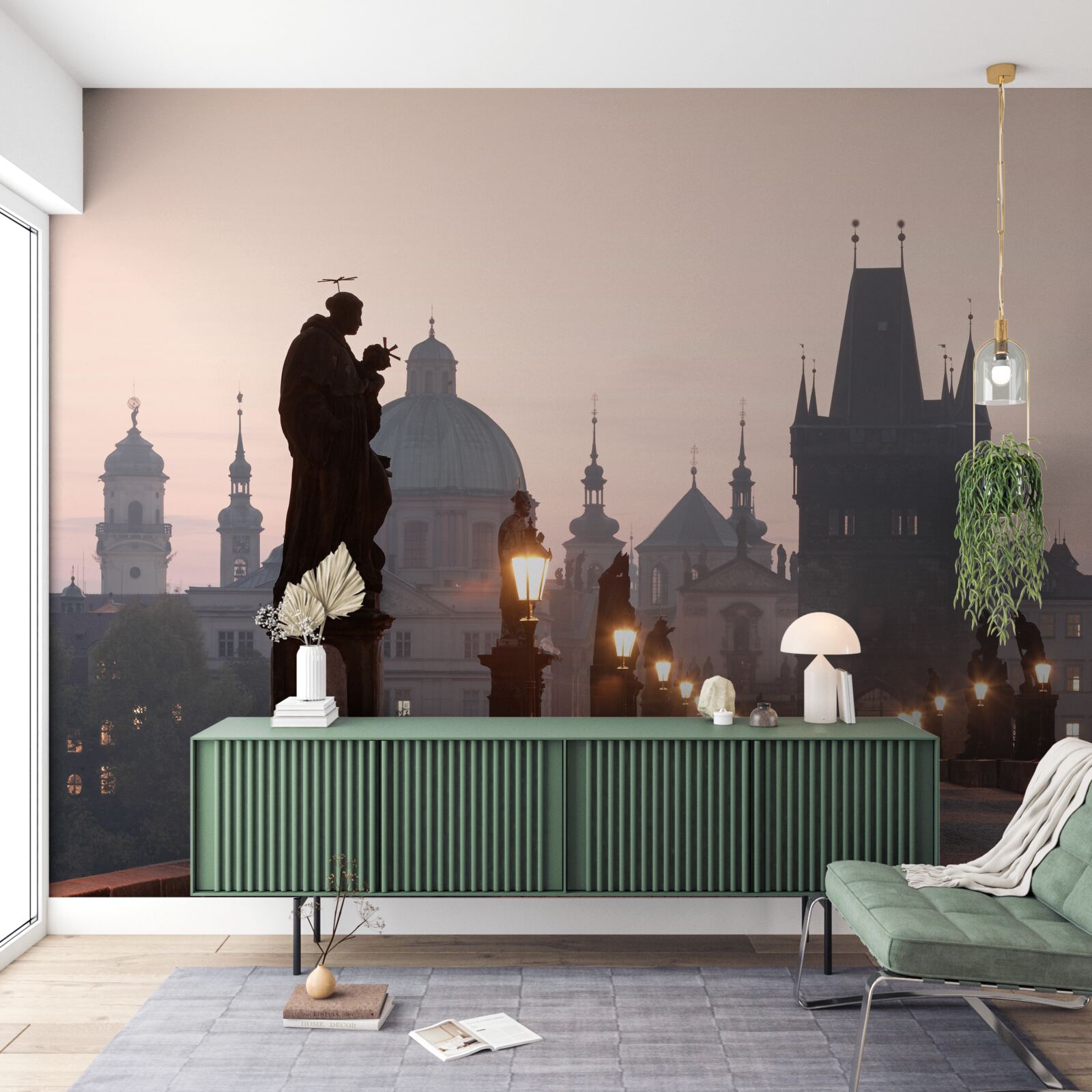 Fototapet Praga veche și Podul Charles