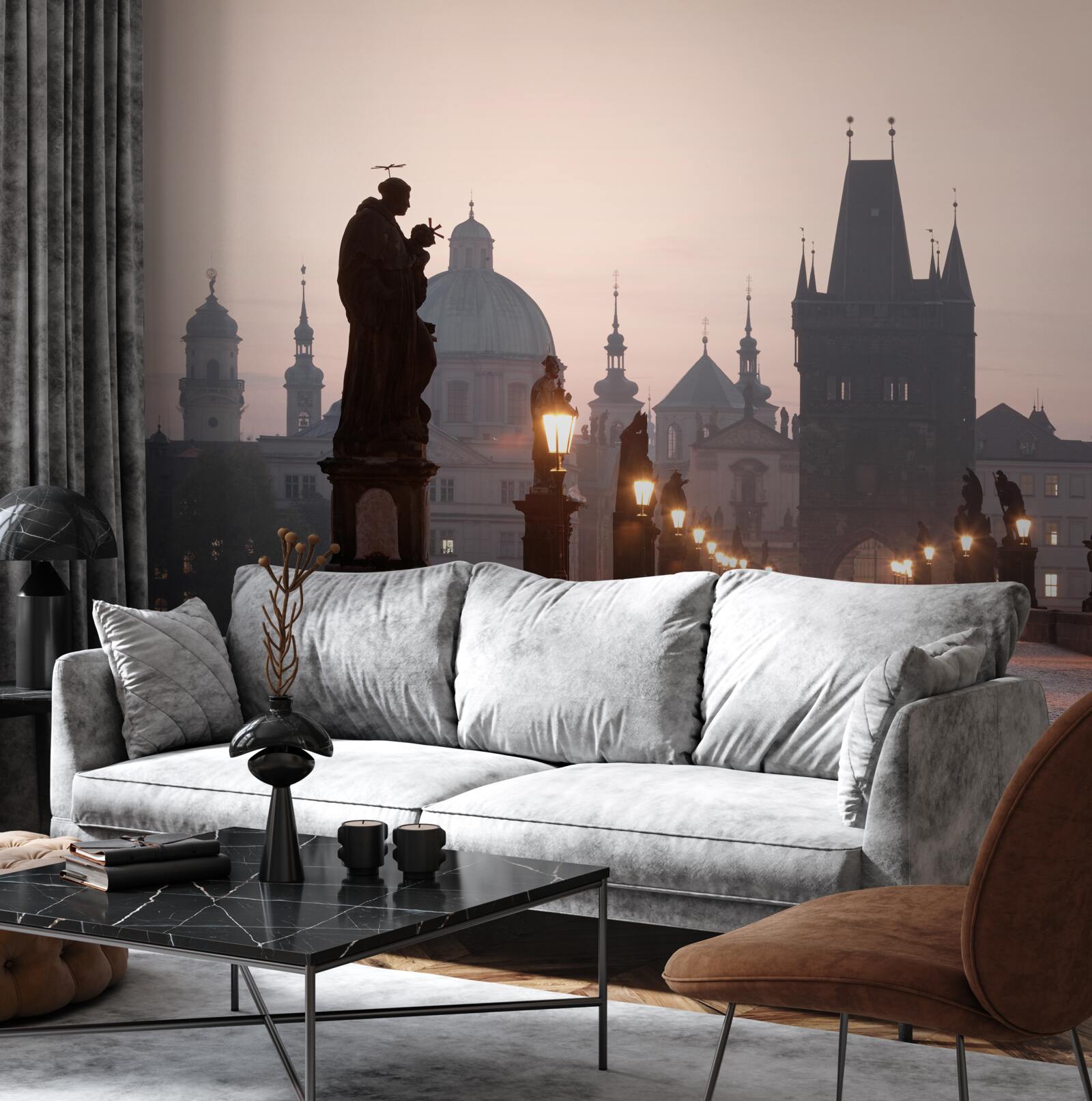 Fototapet Praga veche și Podul Charles