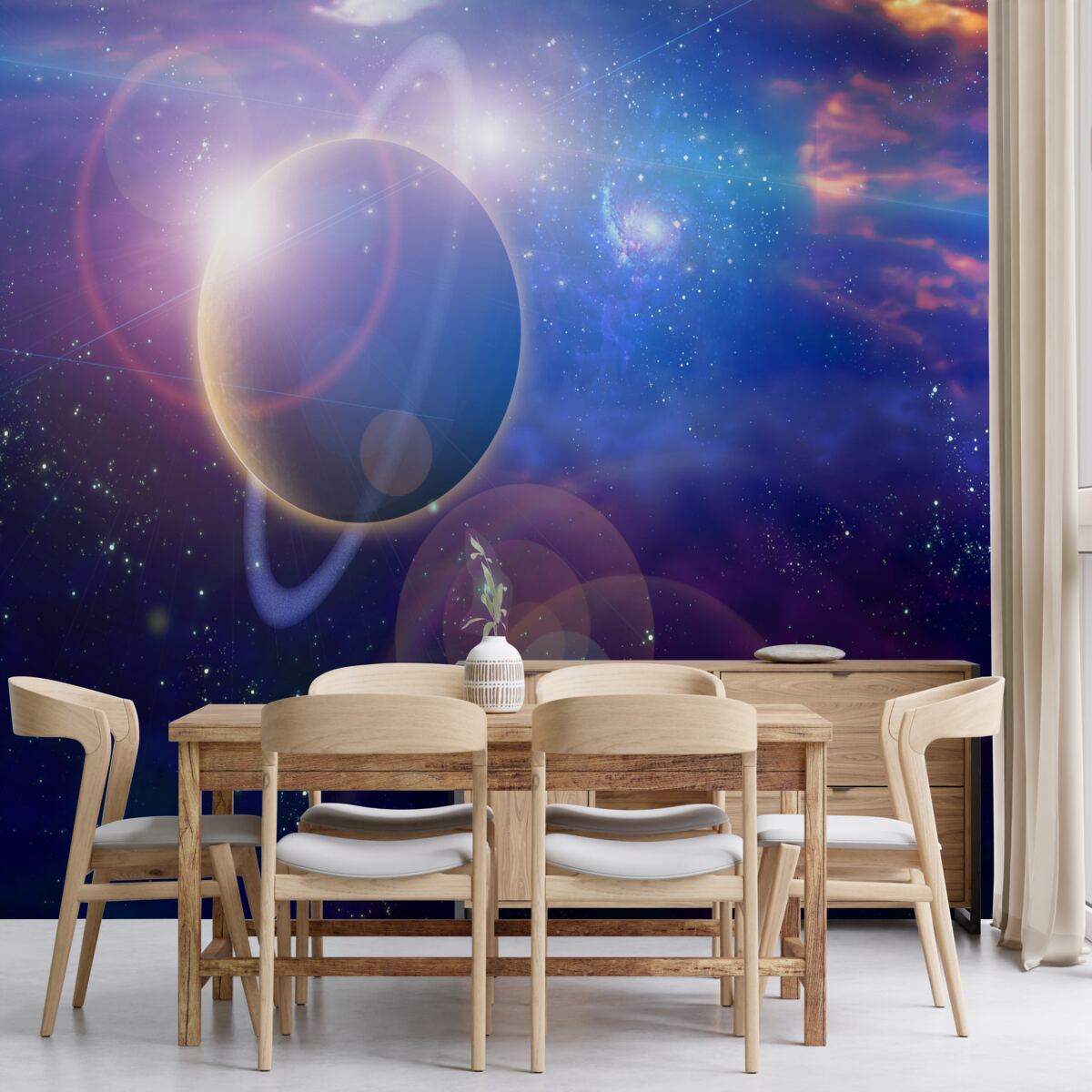 Fototapet stele pe o planetă cerească