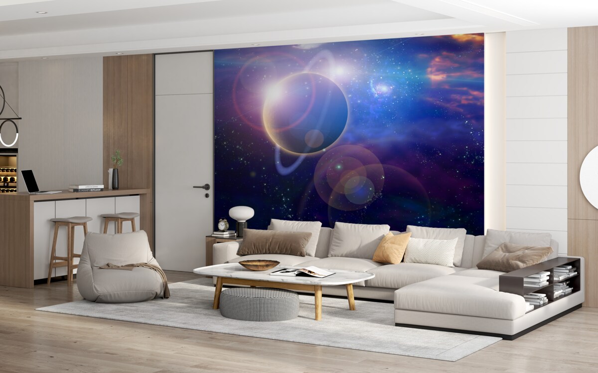 Fototapet stele pe o planetă cerească