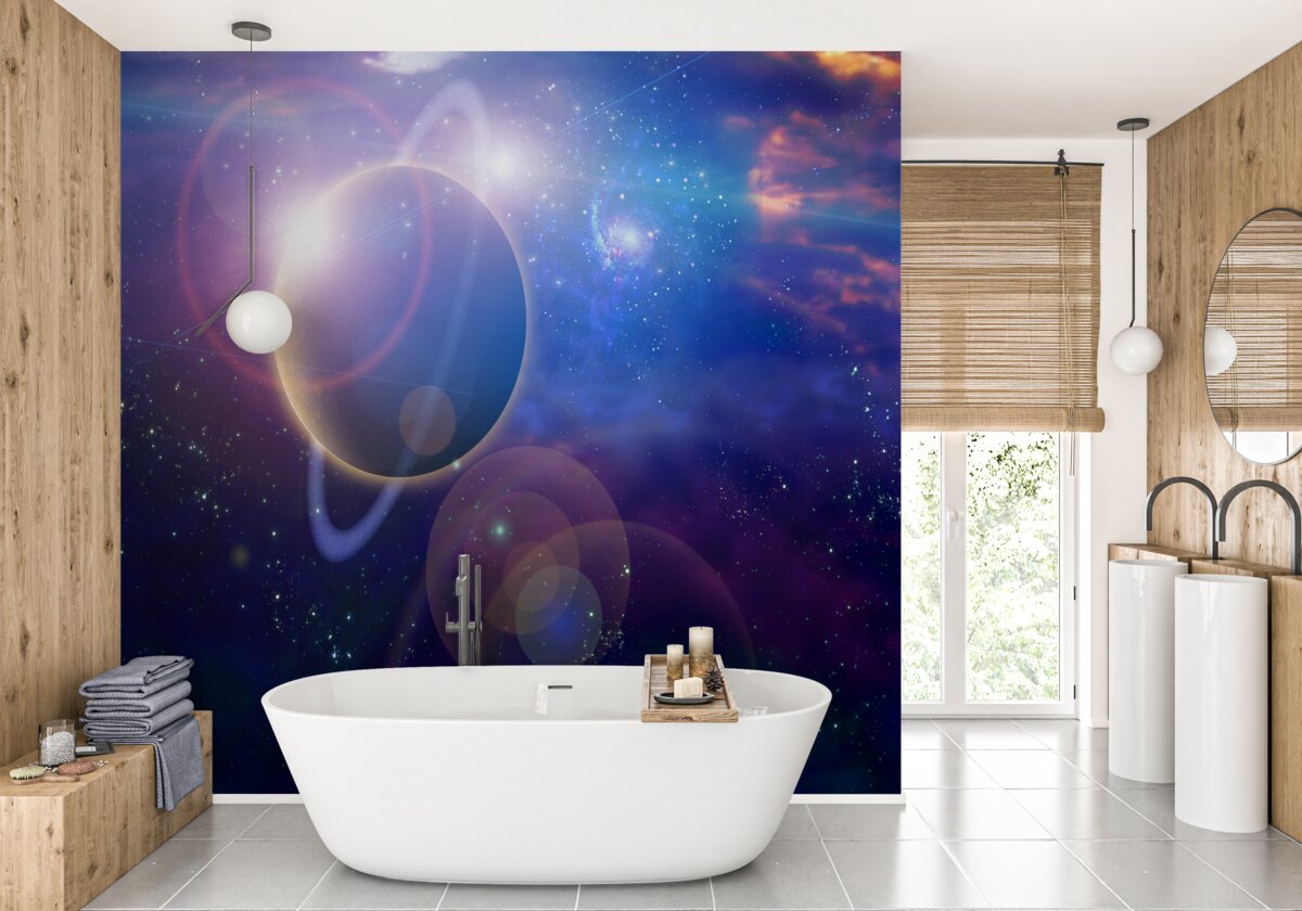 Fototapet stele pe o planetă cerească