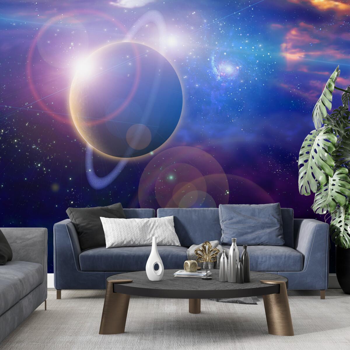 Fototapet stele pe o planetă cerească