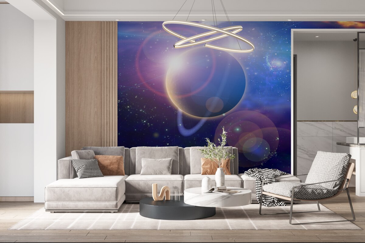 Fototapet stele pe o planetă cerească