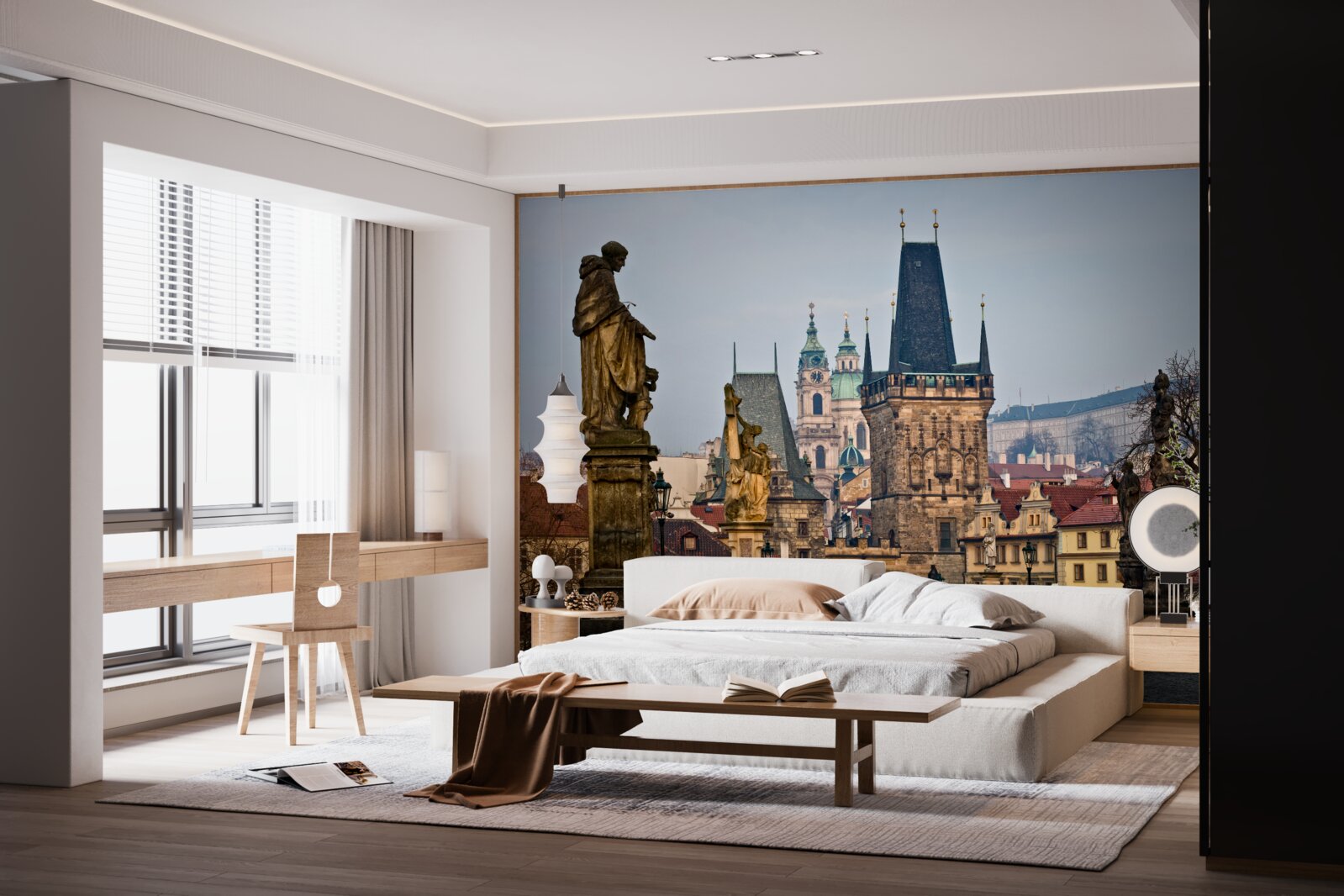 Fototapet podul caroles dimineața