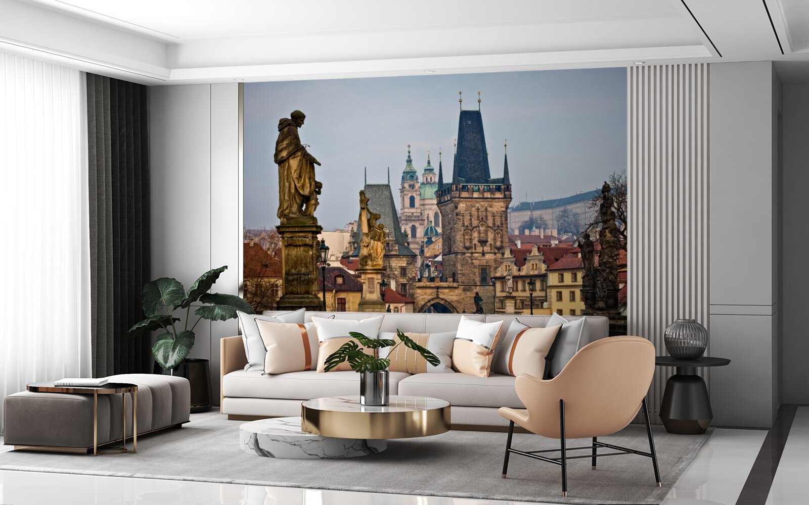 Fototapet podul caroles dimineața