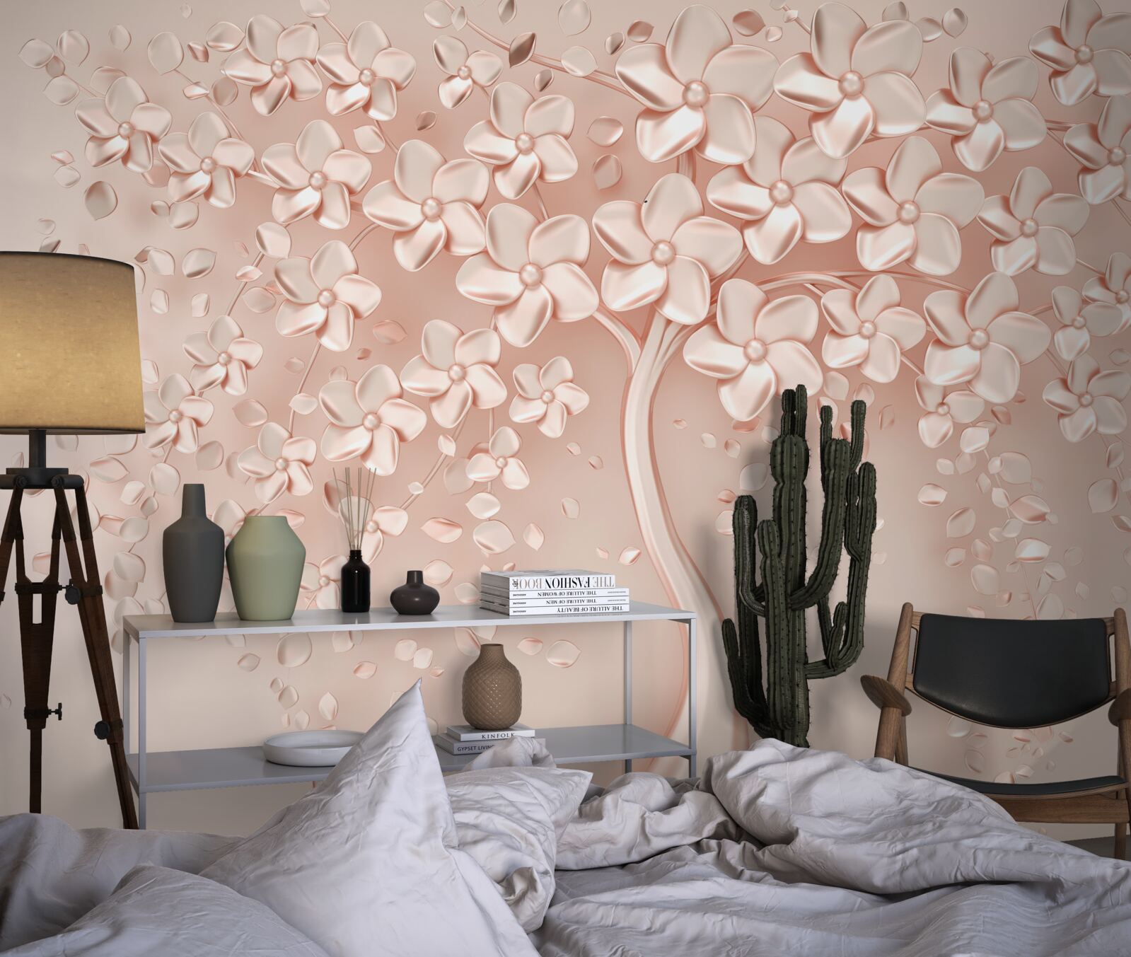 Fototapet florile înfloresc pe un copac mic