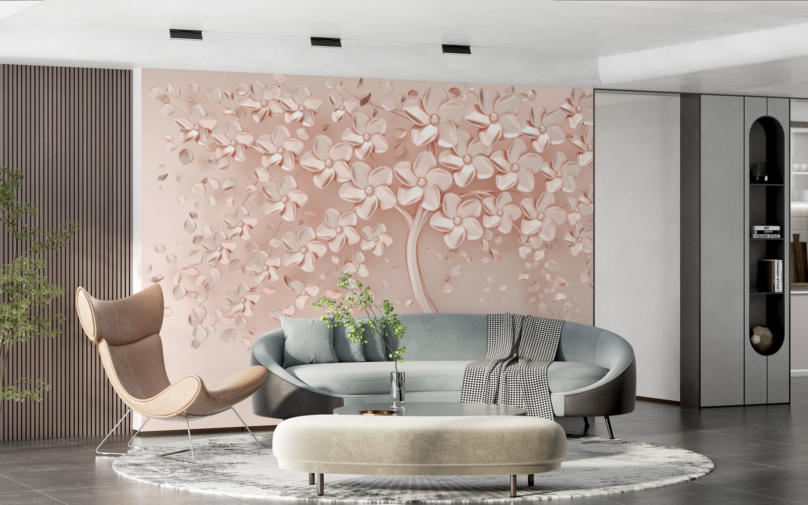 Fototapet florile înfloresc pe un copac mic