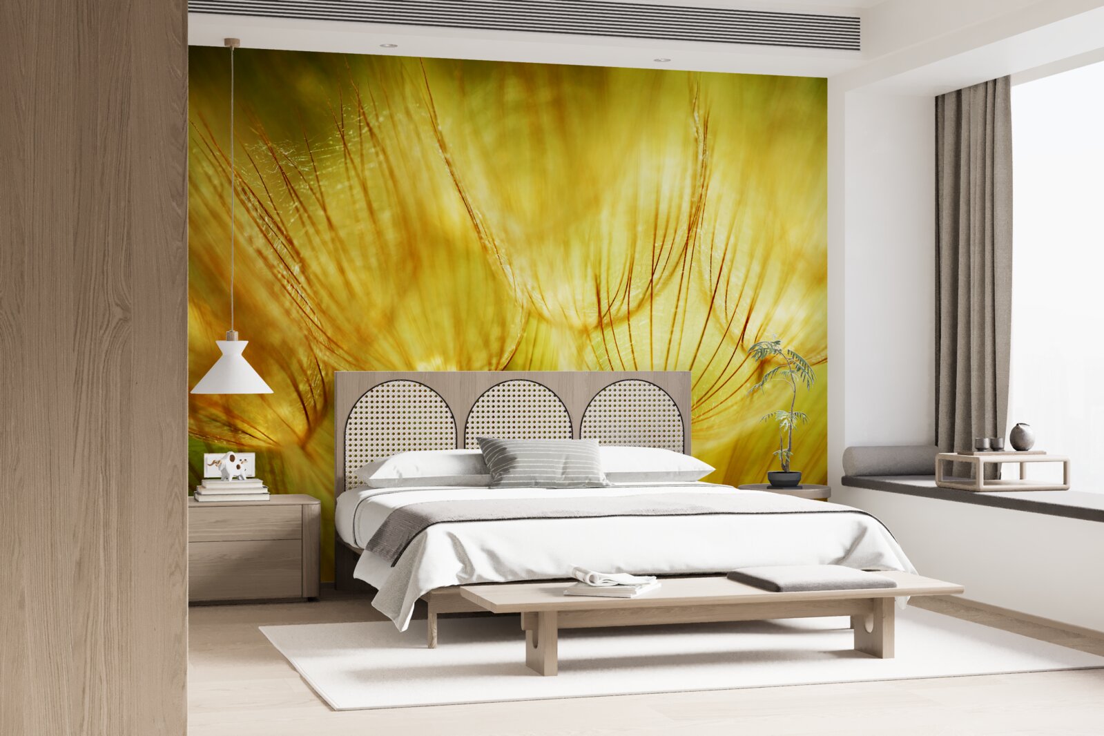 Fototapet inimă de păpădie, aurită