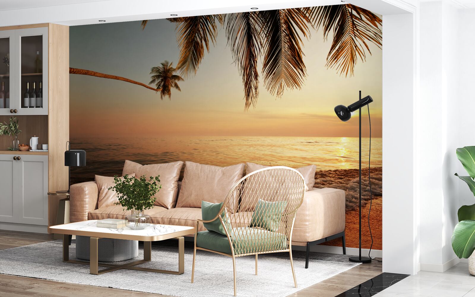 Fototapet insulă tropicală la apus de soare