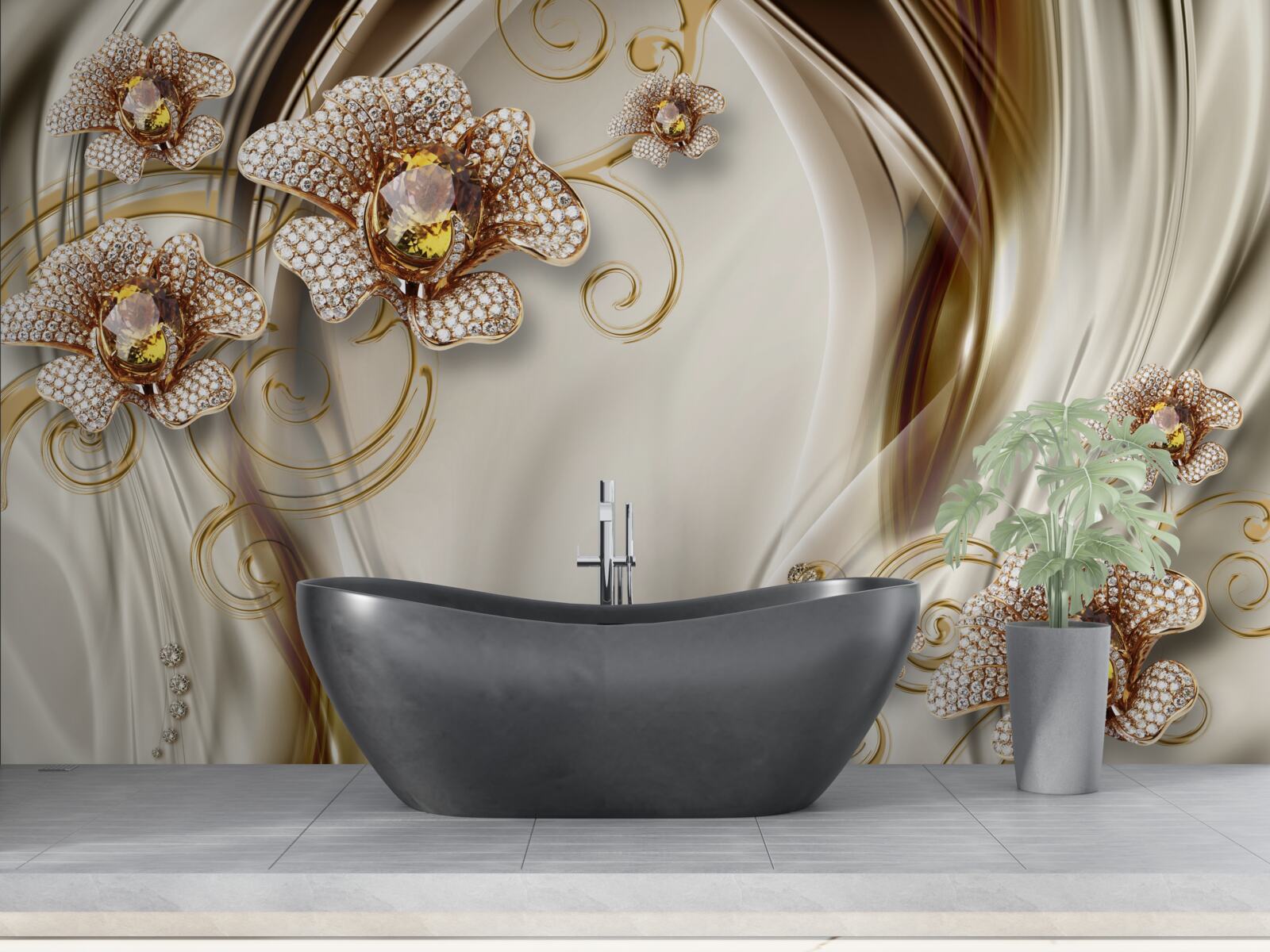 Fototapet plante de piatră