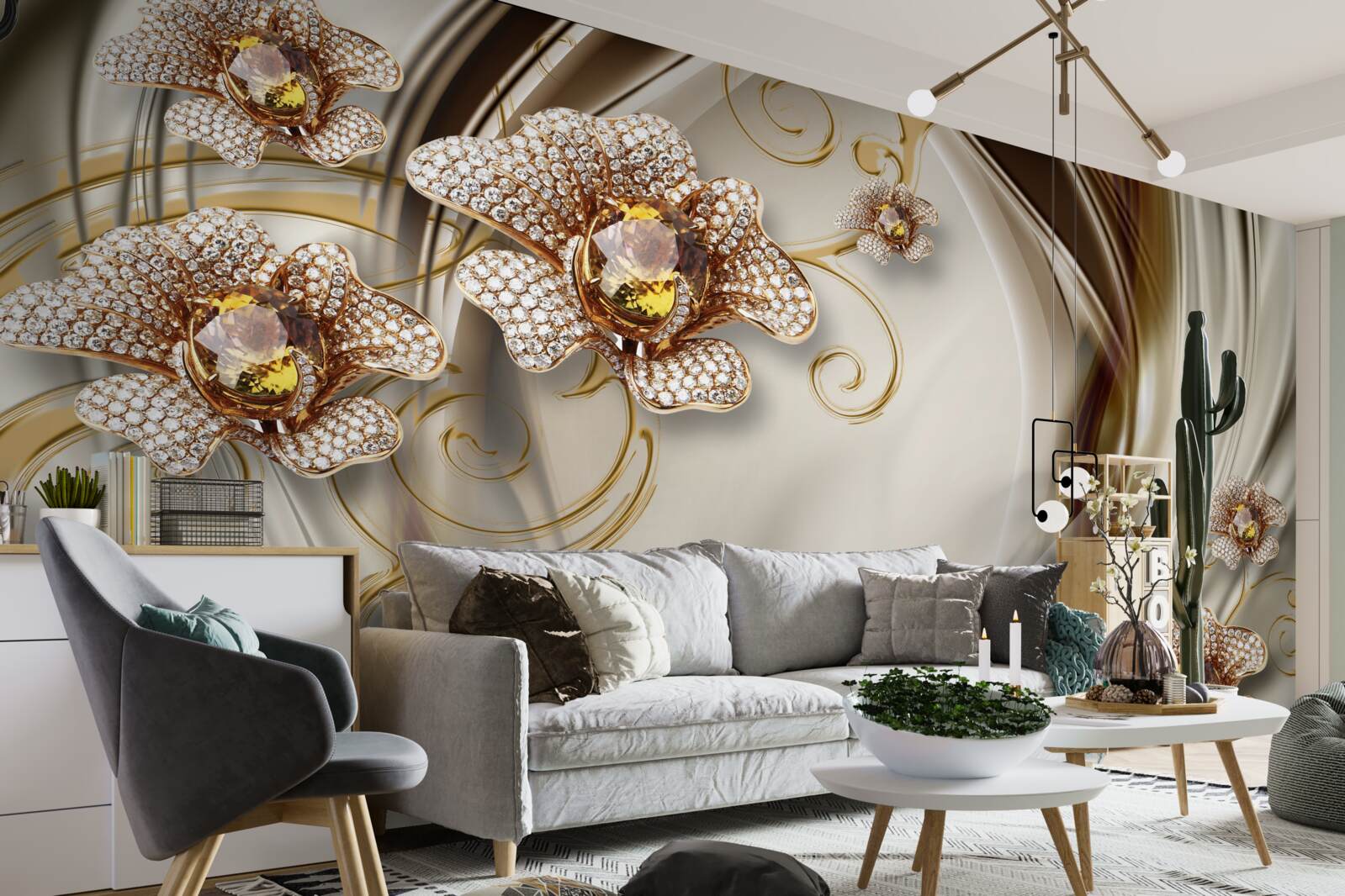 Fototapet plante de piatră