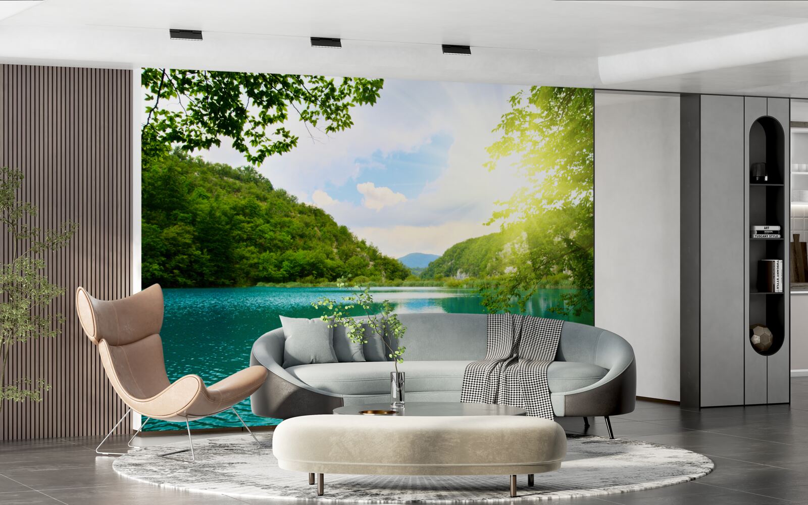 Fototapet răsărit de soare pe suprafața apei