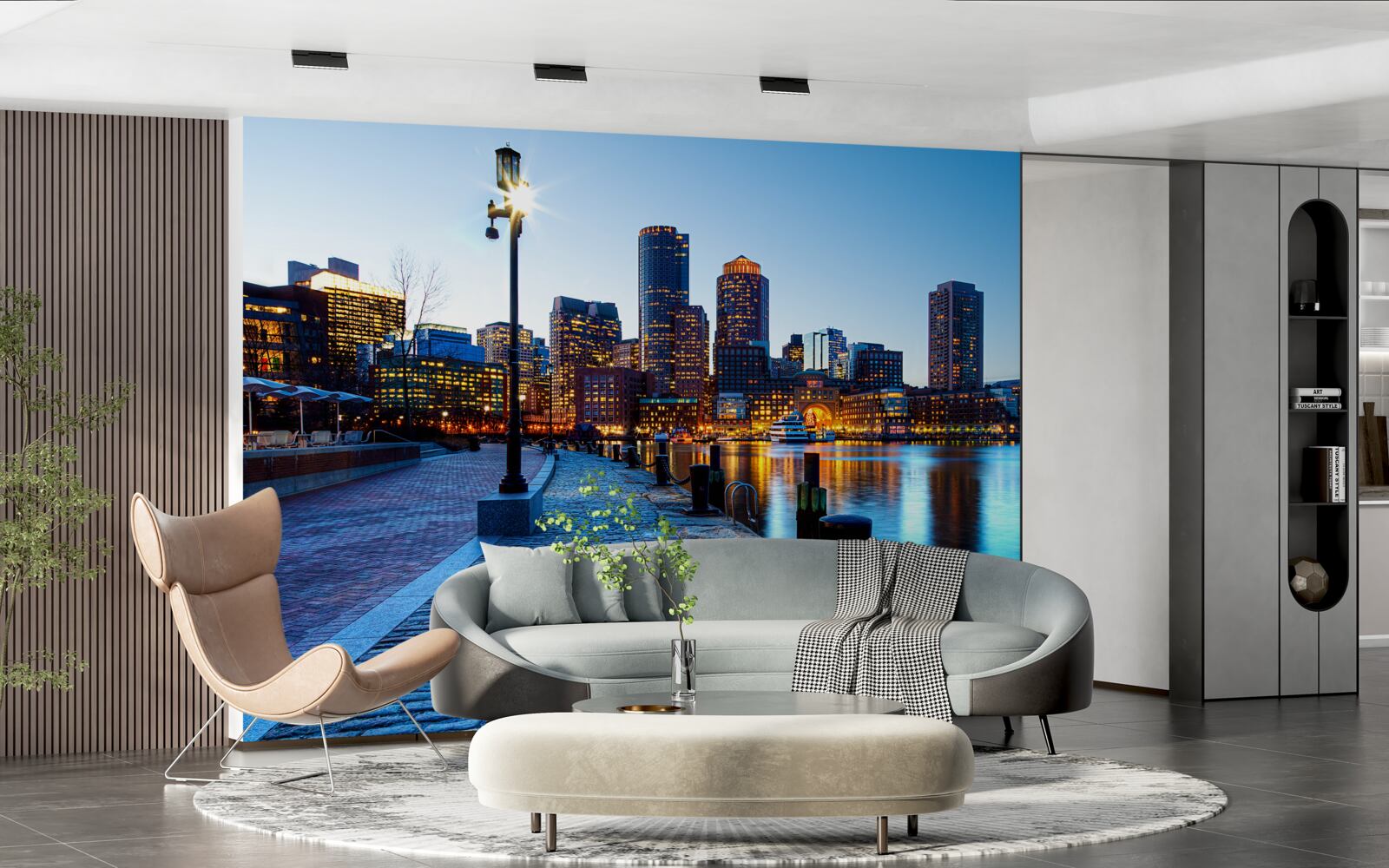 Fototapet apus de soare pe un chei nelocuit