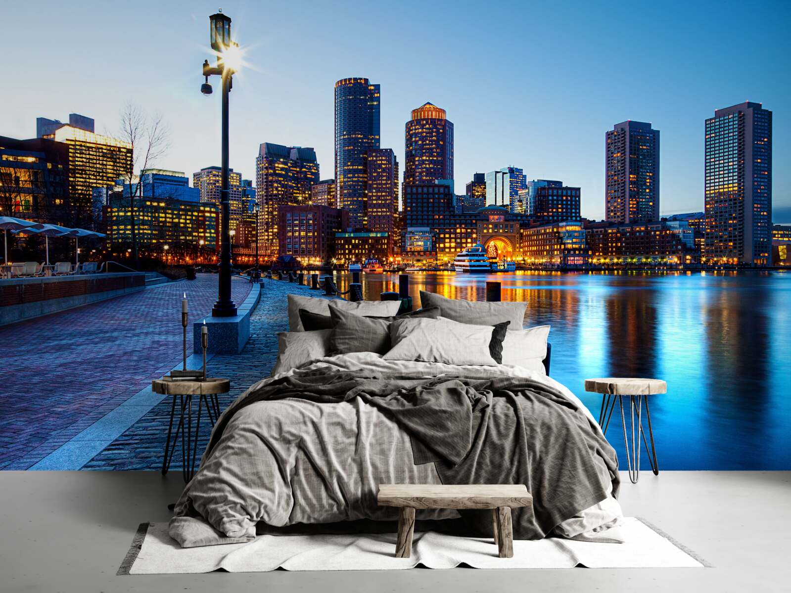 Fototapet apus de soare pe un chei nelocuit