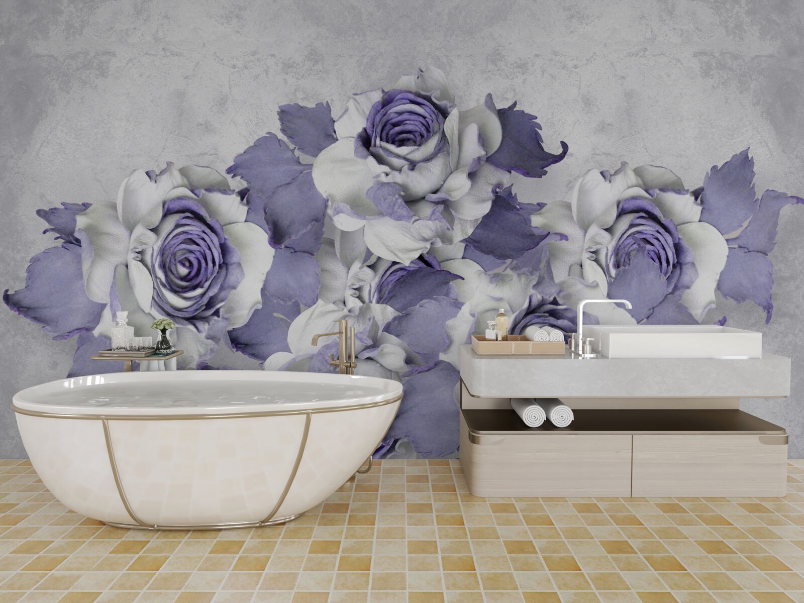 Fototapet decor floral liliac