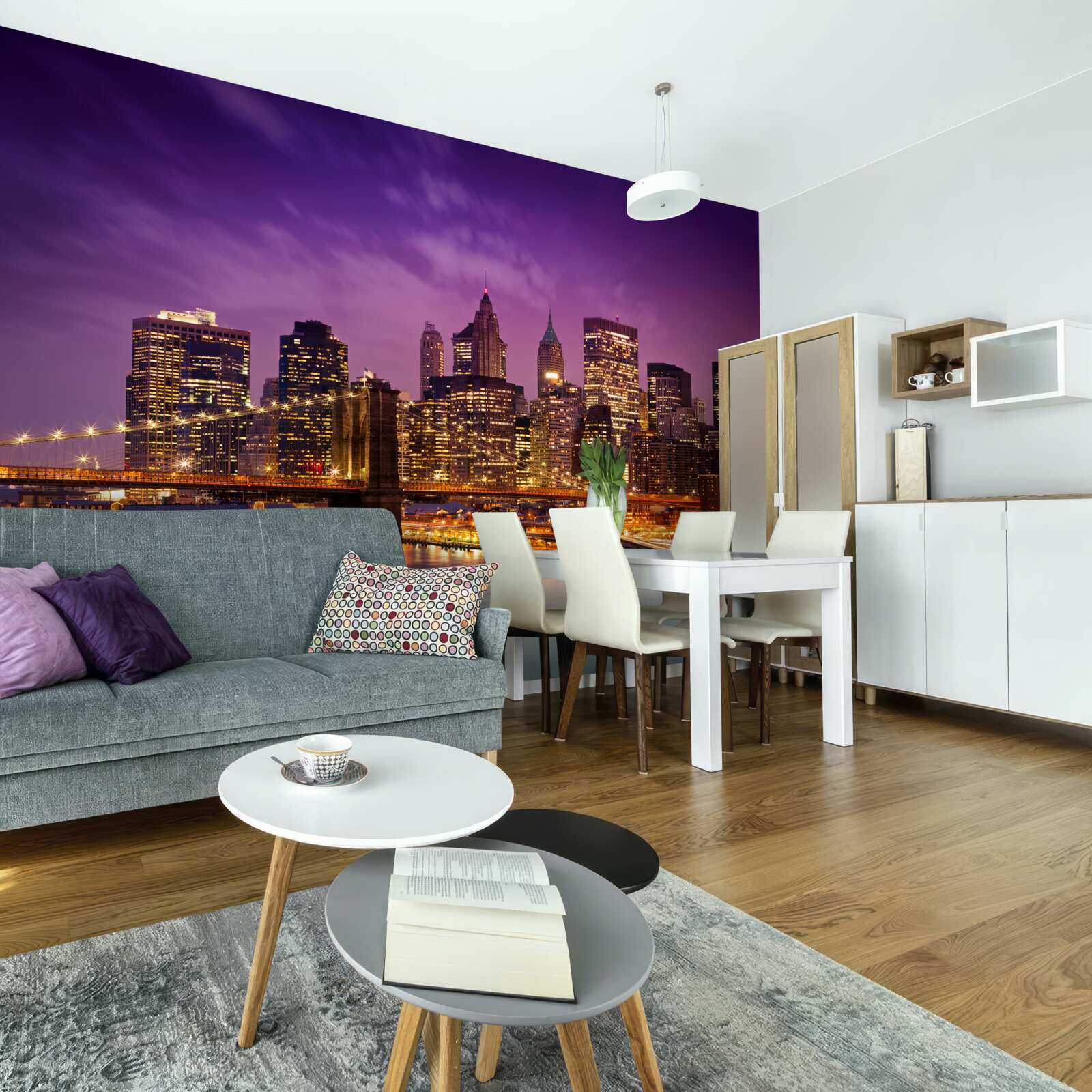 Fototapet podul brooklyn noaptea