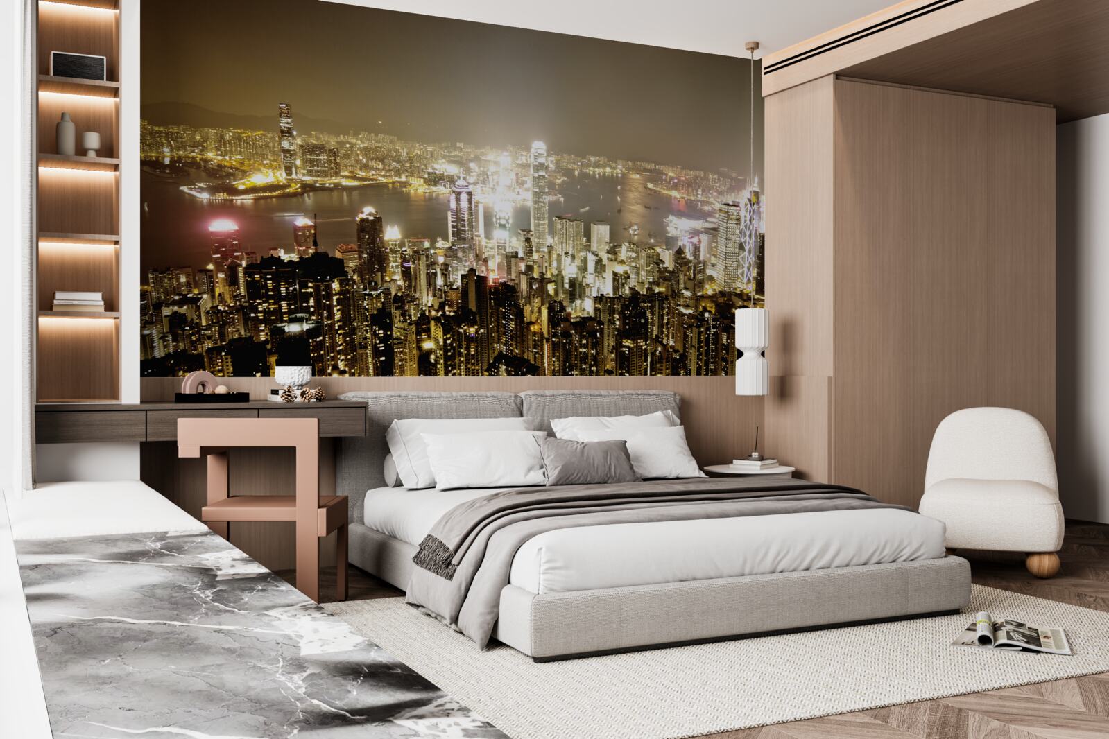 Fototapet luminile de noapte din new york