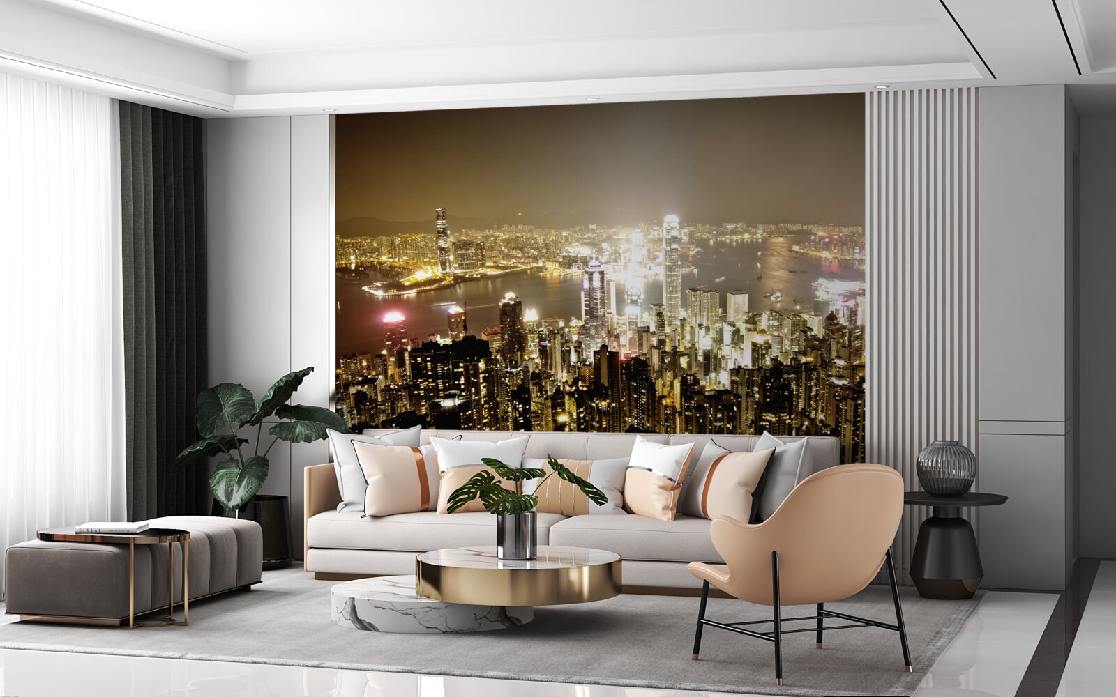 Fototapet luminile de noapte din new york