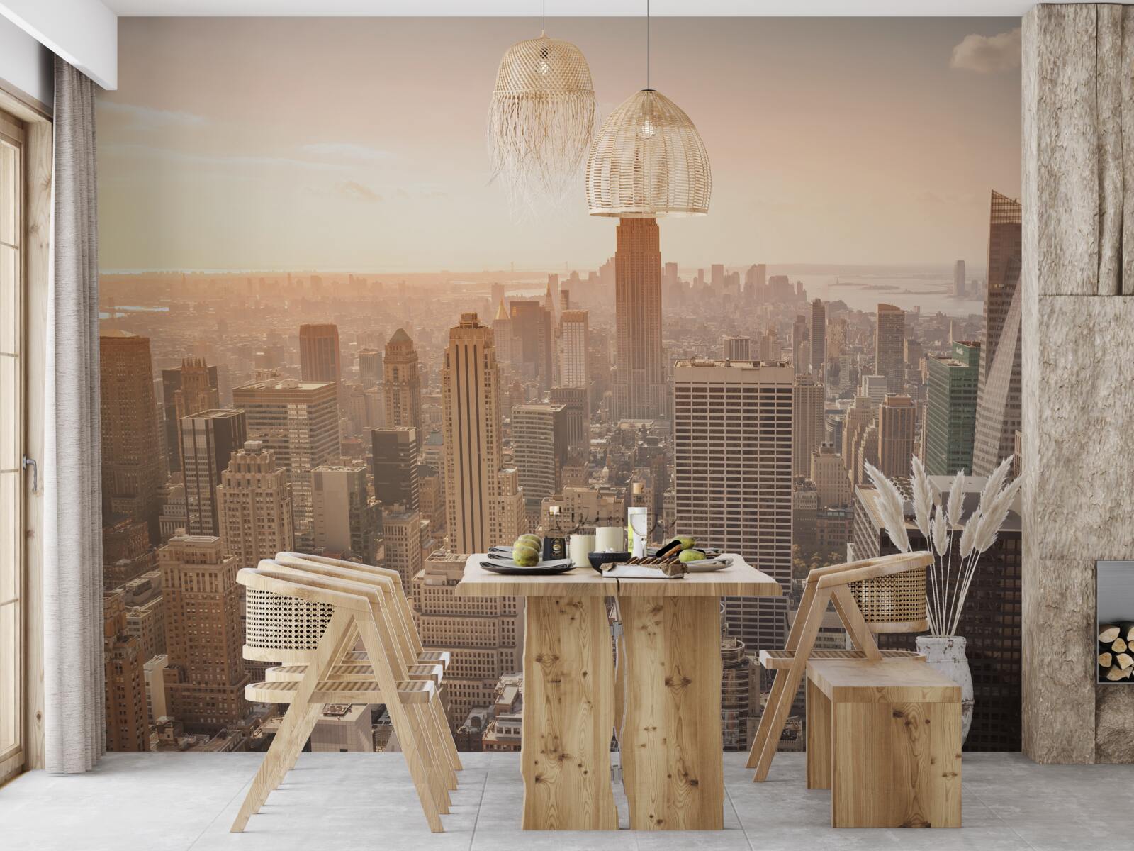 Fototapet Zori peste New York